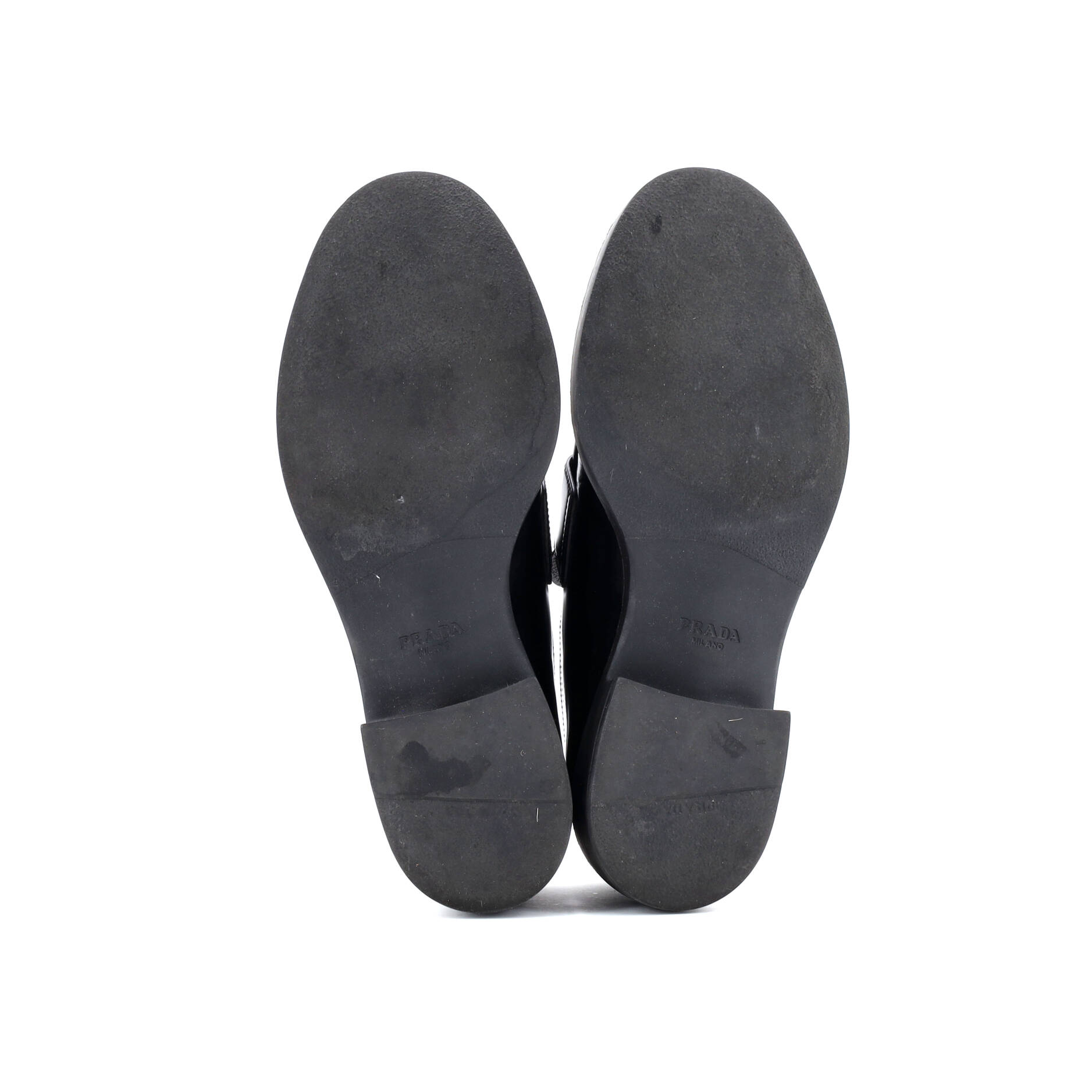 Prada Women's Triangle Logo Loafers Spazzolato Leather