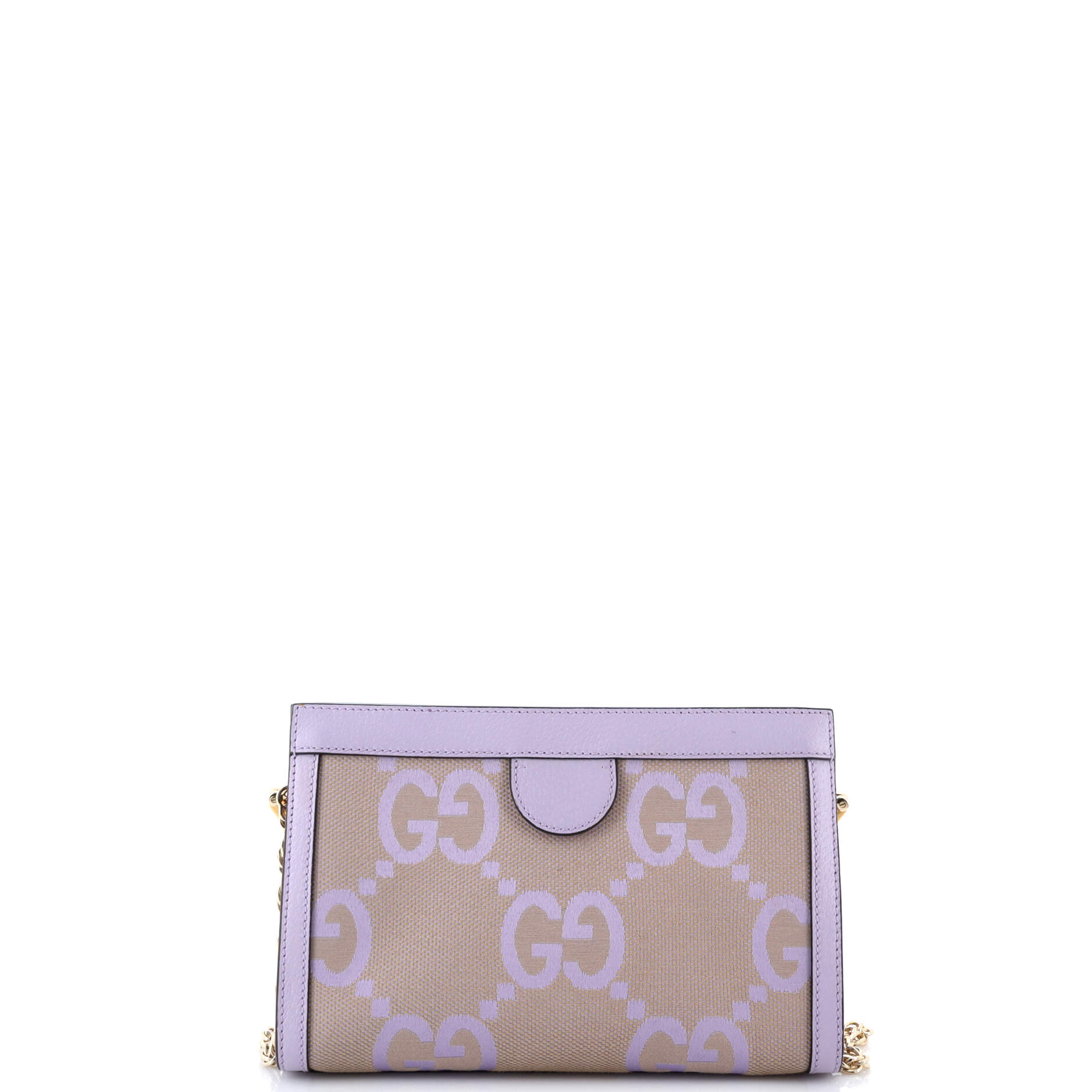 Gucci Ophidia Chain Shoulder Bag Jumbo GG Canvas with Leather Small