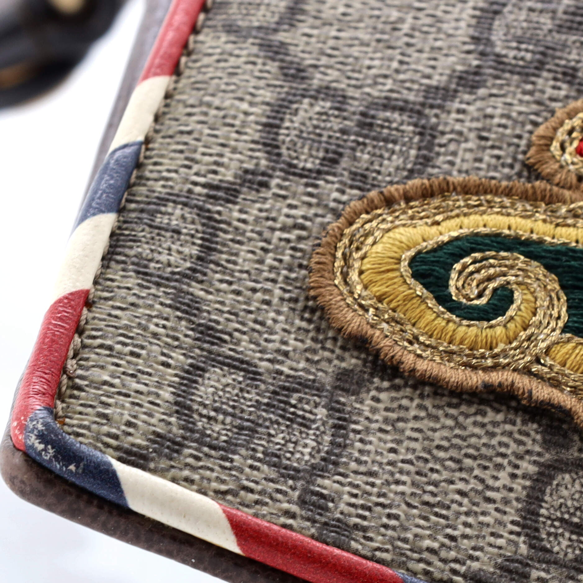 Gucci Courrier Pouch GG Coated Canvas with Applique