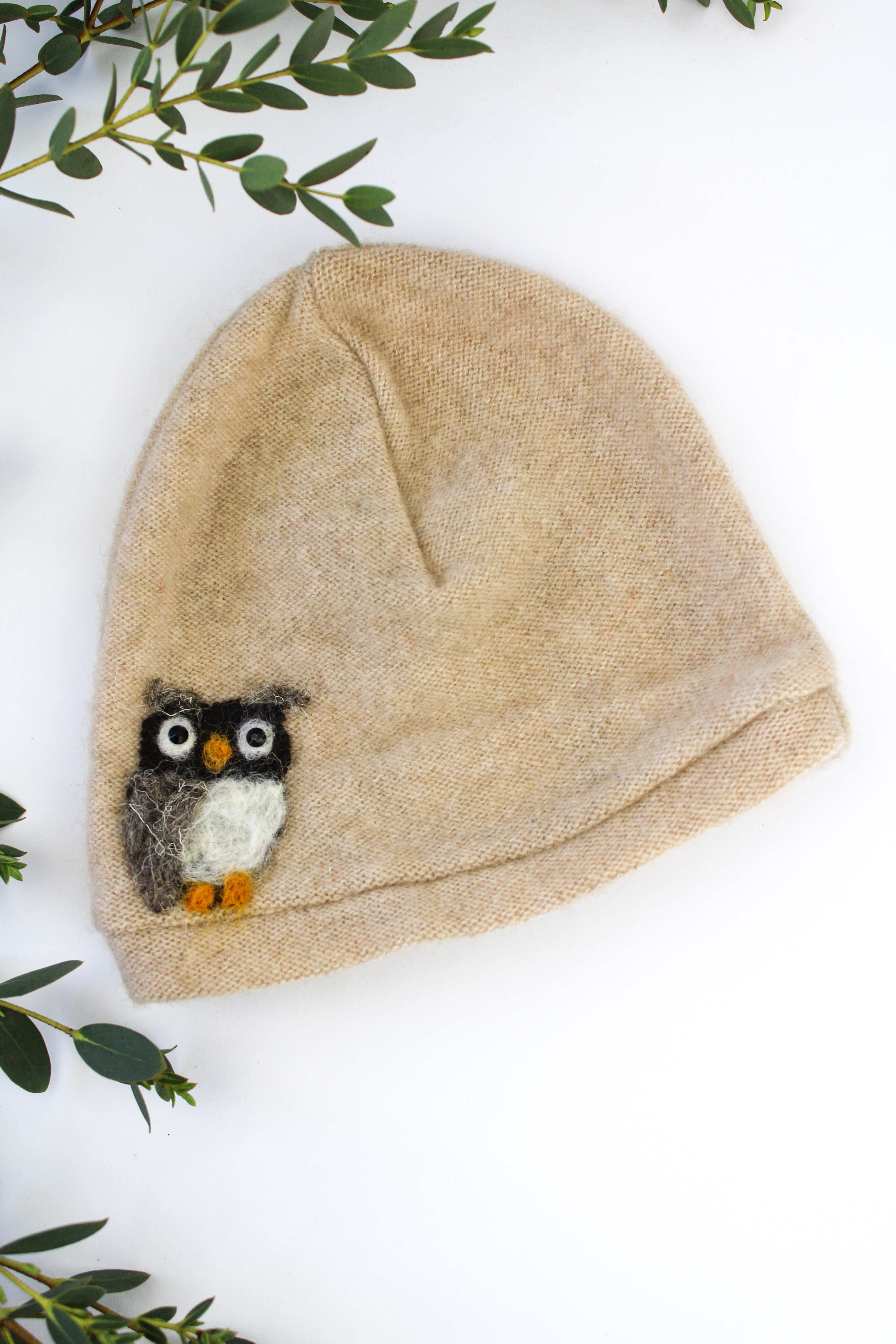 Owl Cashmere Hat - Baby