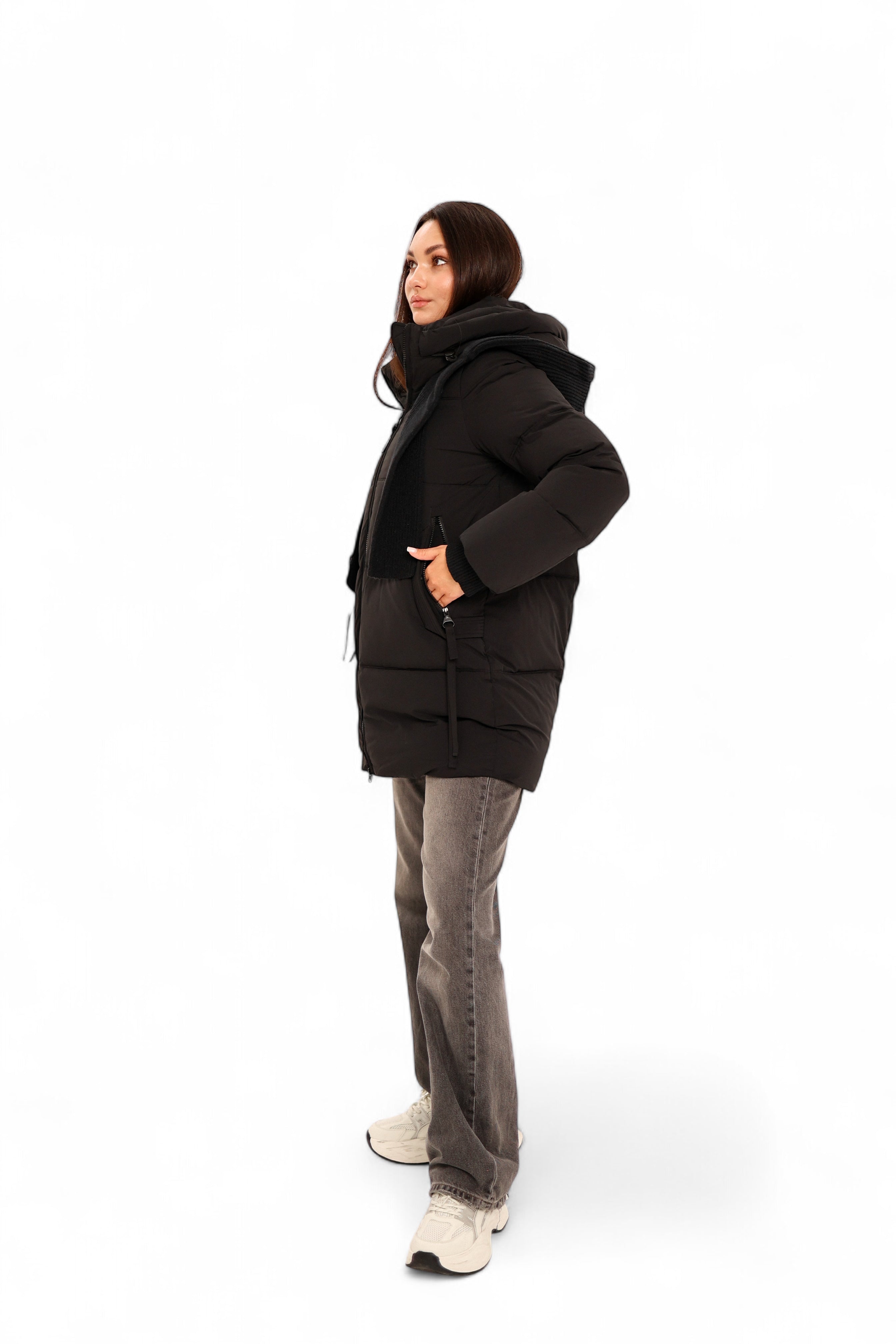 Double-hooded Insulated Bio-Down Coat