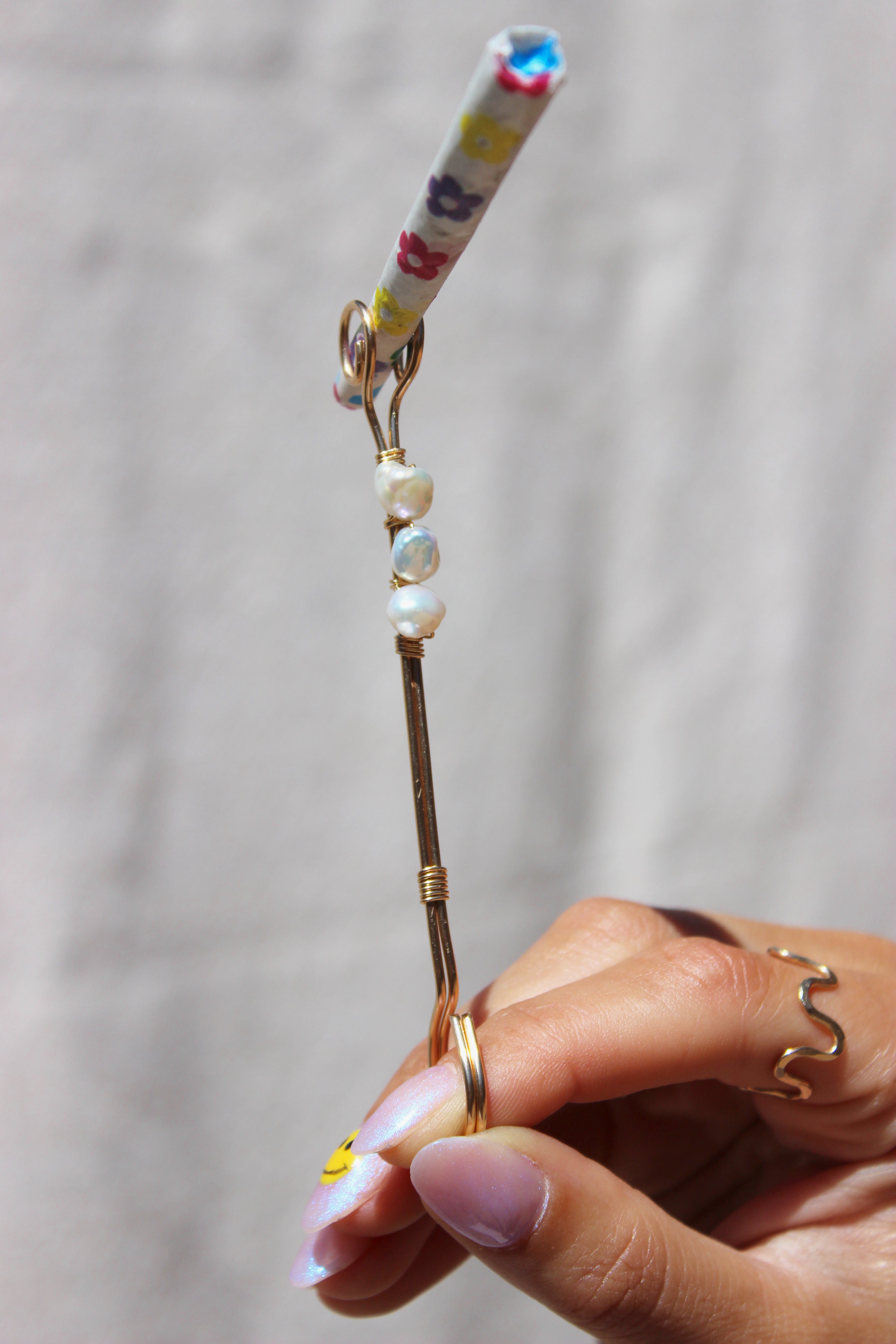Keshi Pearl Joint Holder by Toasted Jewelry