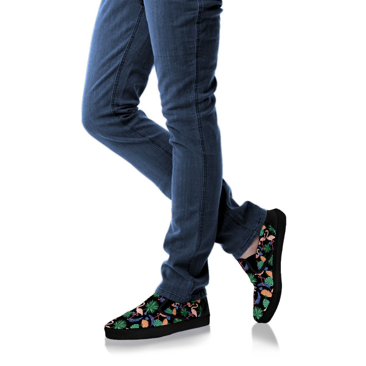 Flamingo Exotic Floral Slip Ons