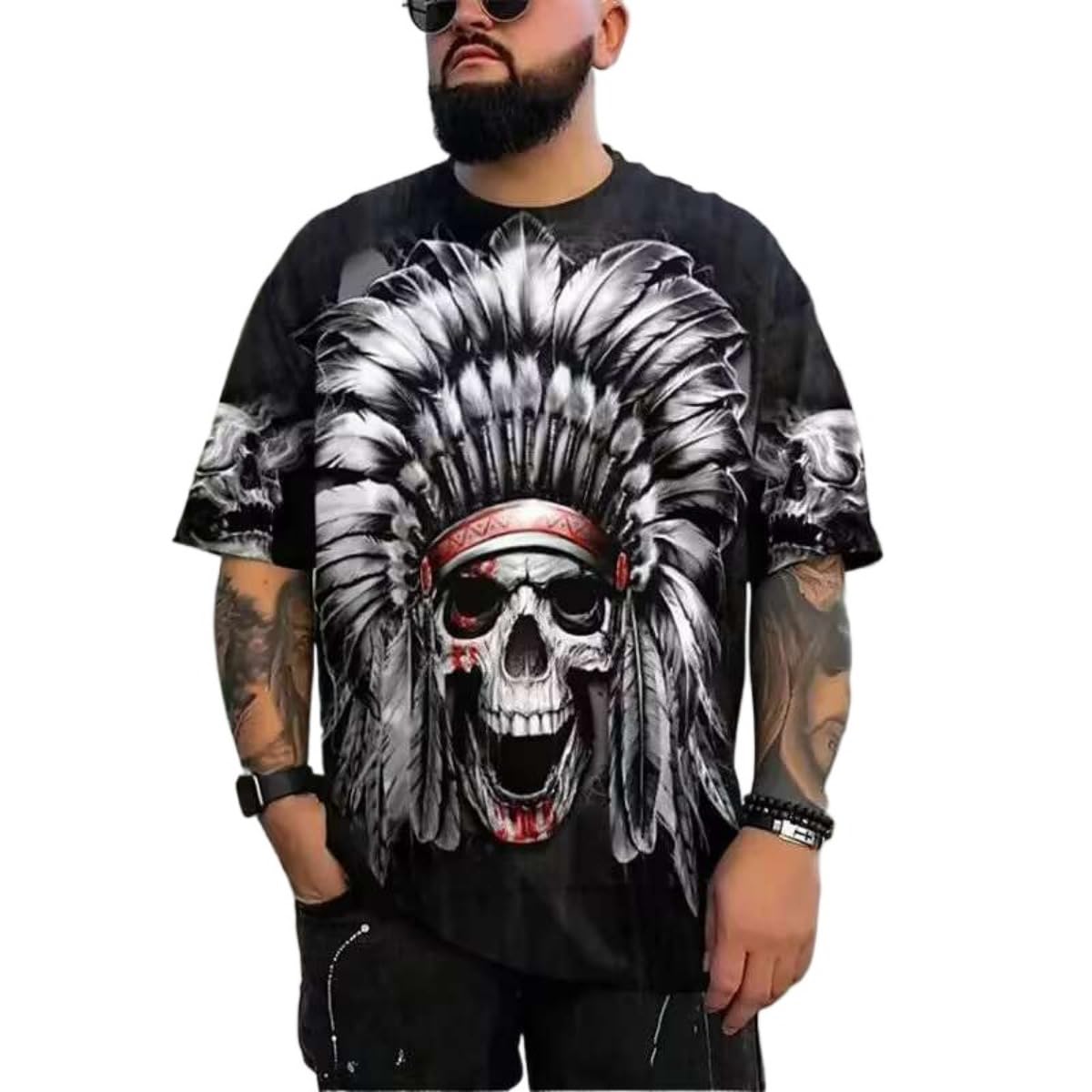 3D Printed Men's T-Shirt with Short Sleeves and Round Neck for Men T-Shirts