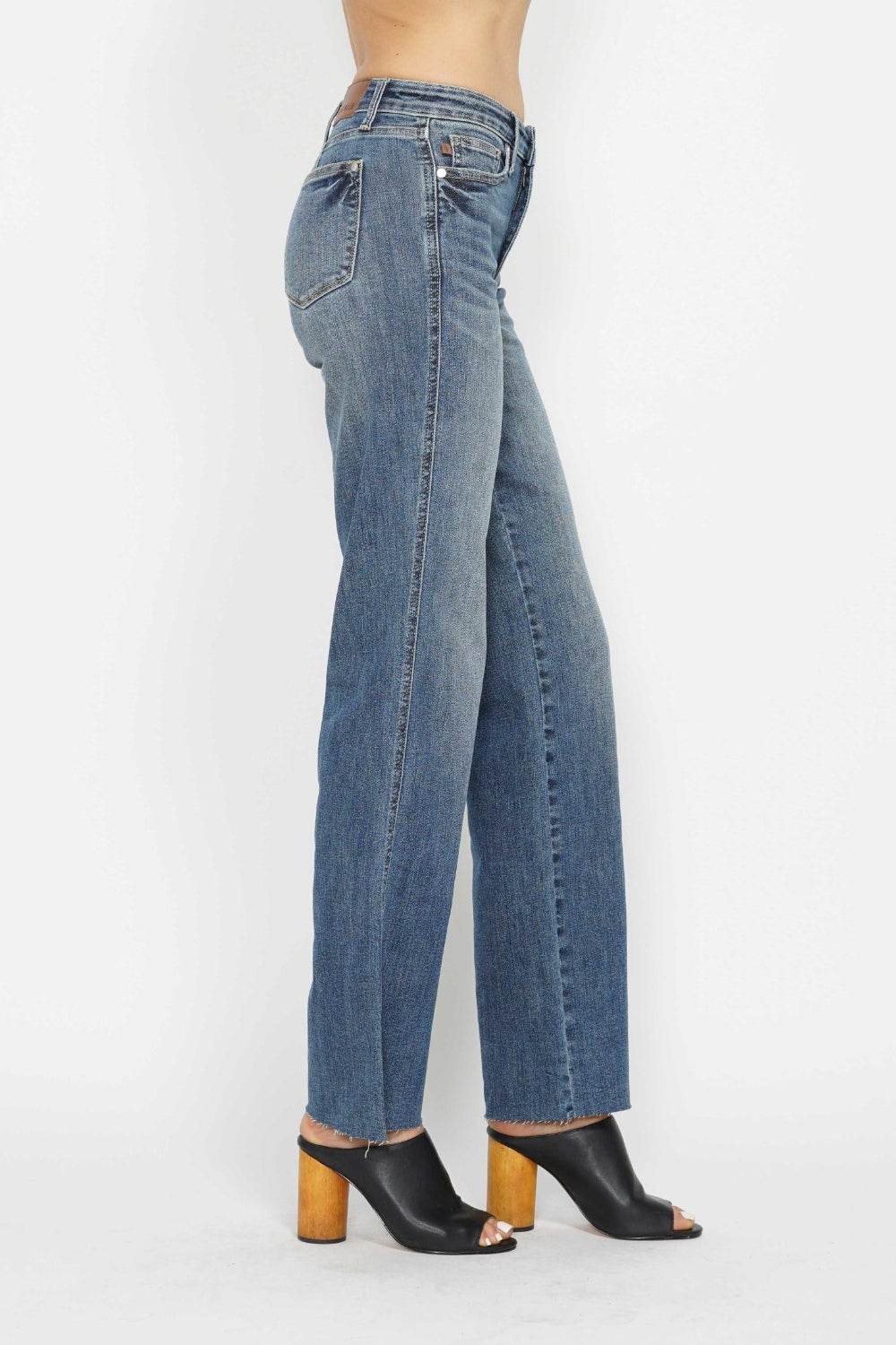 Judy Blue Full Size Tummy Control Straight Women Jeans
