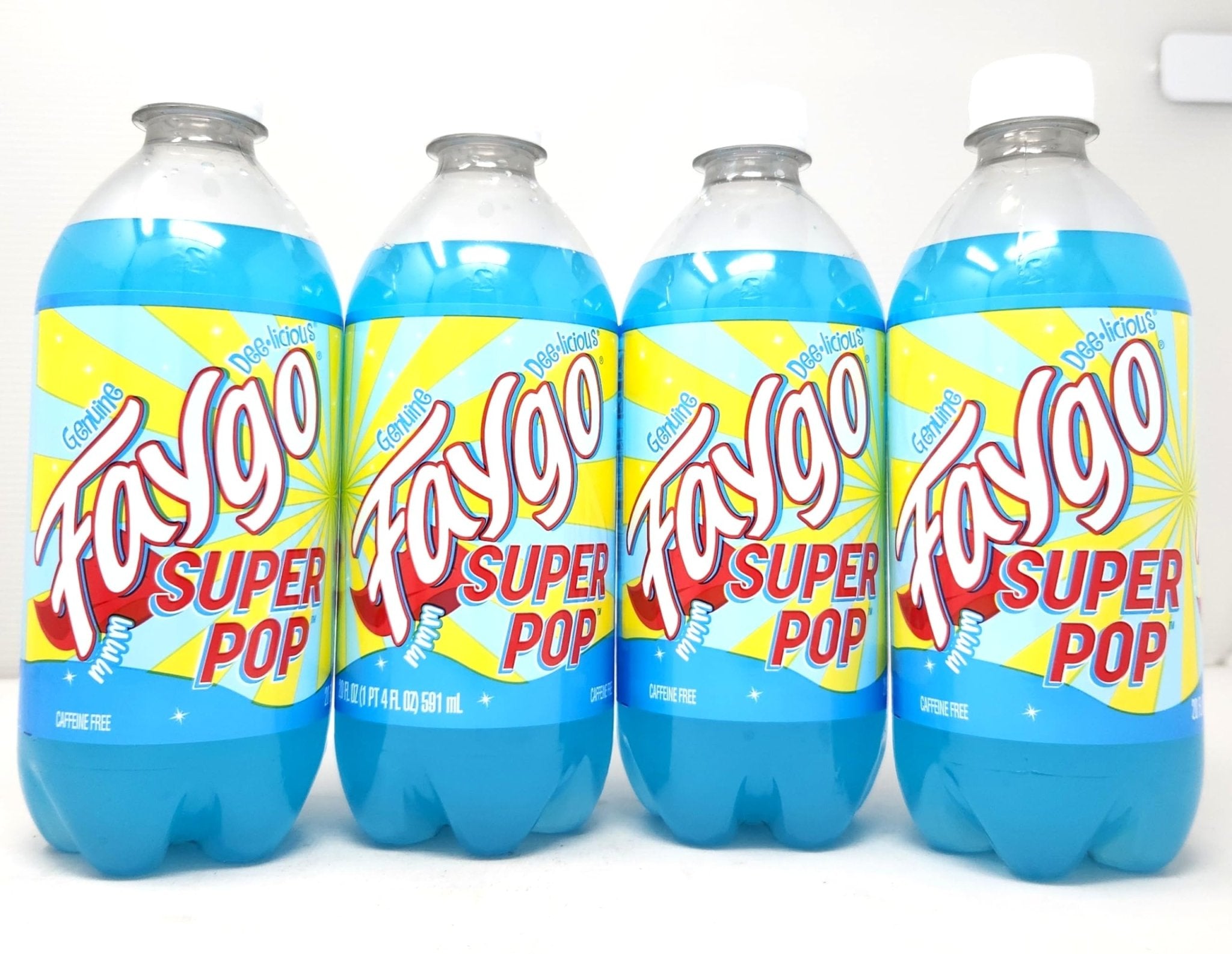 4 pack 20oz of Soda Pop Soft Drink 20oz Plastic Bottles Faygo Super Bubble (4pack, Bubble Pop)