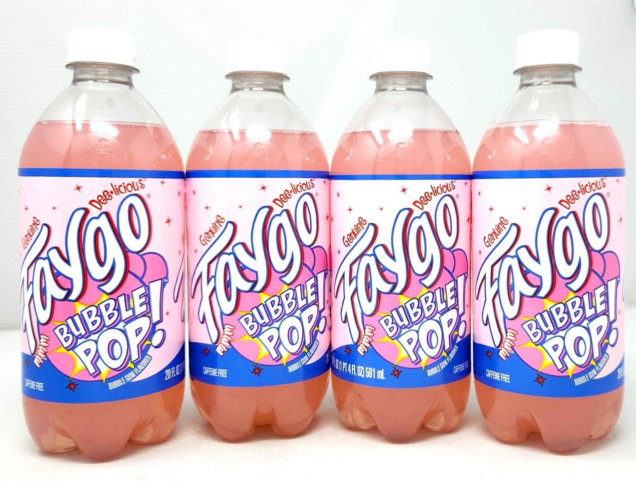 4 pack 20oz of Soda Pop Soft Drink 20oz Plastic Bottles Faygo Super Bubble (4pack, Bubble Pop)