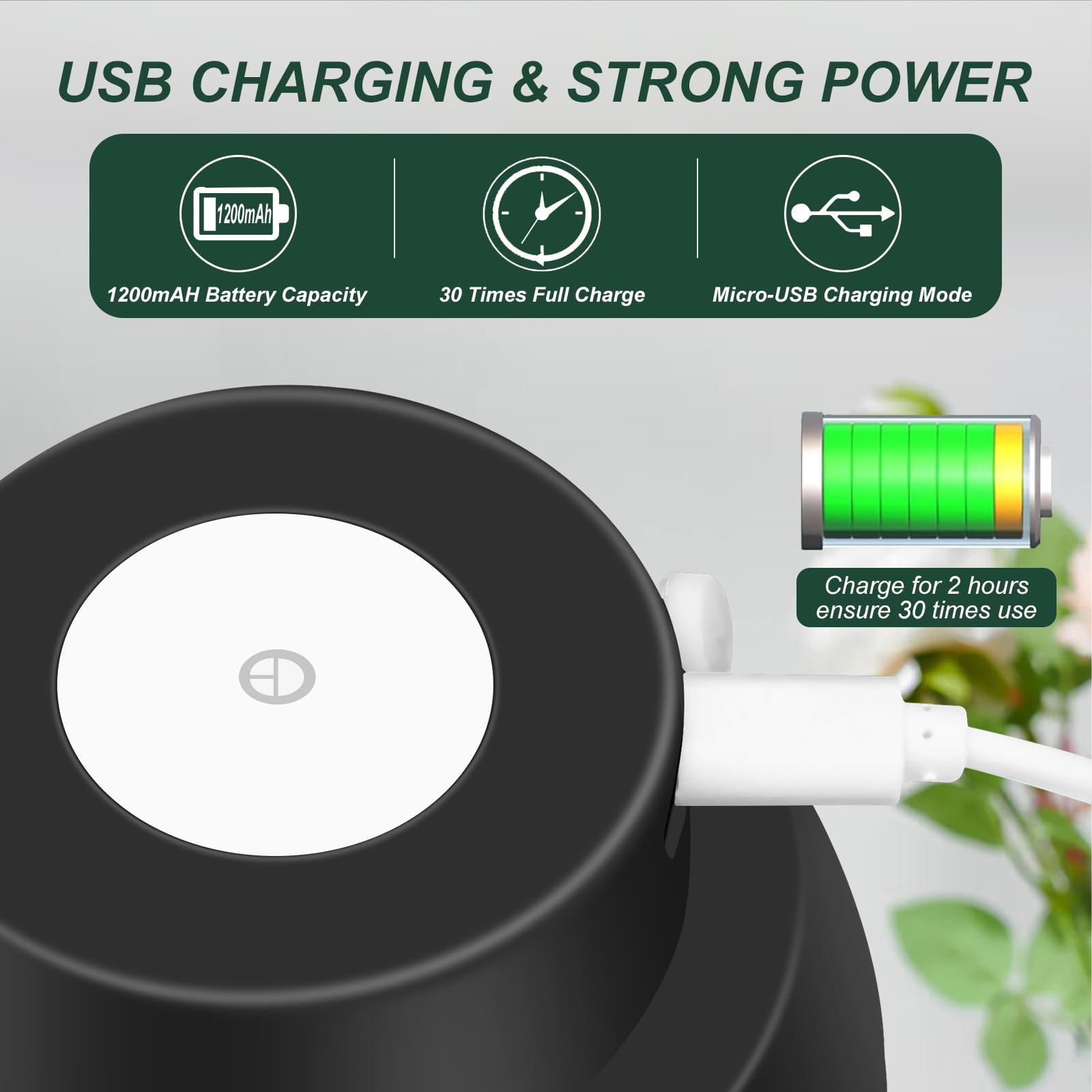 400ML Electric Garlic Chopper, 6 Blades Garlic Grinder Mini Vegetable Chopper, USB Portable Veggie Chopper, Garlic Mincer, Onion Chopper, Food Processor for Ginger, Chili, Fruit, Meat