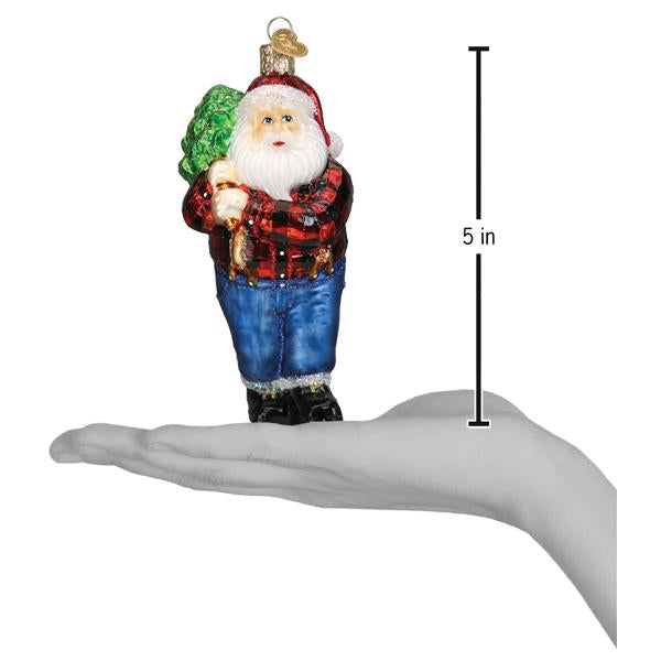 Lumberjack Santa Ornament