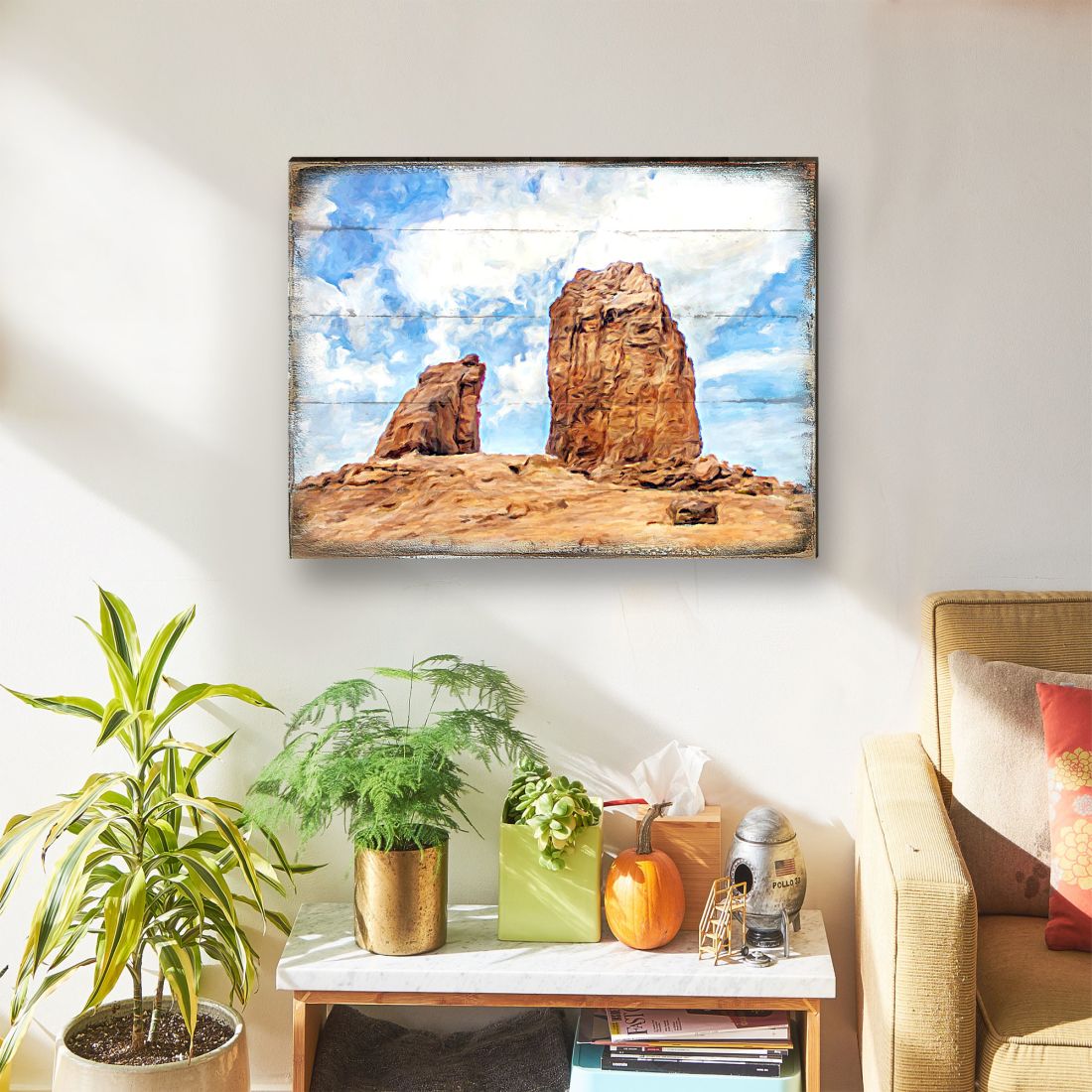 Hogge Canyons Landscape Wooden Wall Art by Nature Wonders - Nature Wildlife Decor - 95276B