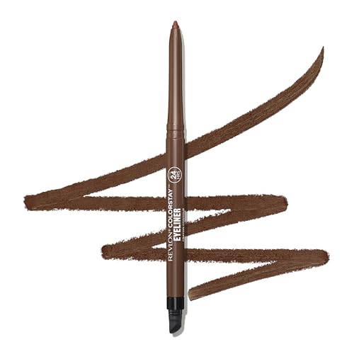Revlon ColorStay Pencil Waterproof Eyeliner, Smudge-Proof, Eye Makeup with Built-In Sharpener, 202 Black Brown, 0.01 oz