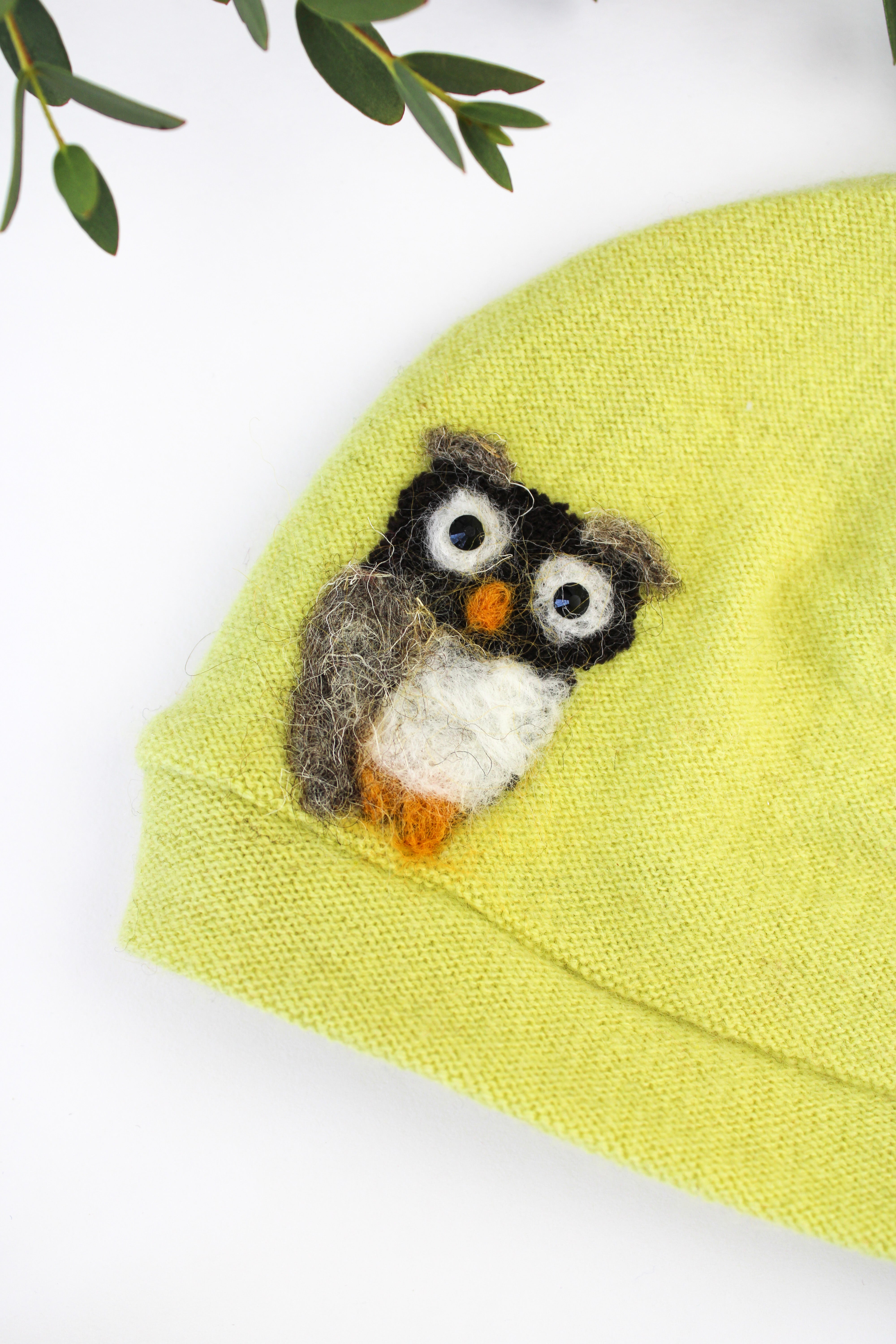 Owl Cashmere Hat - Baby