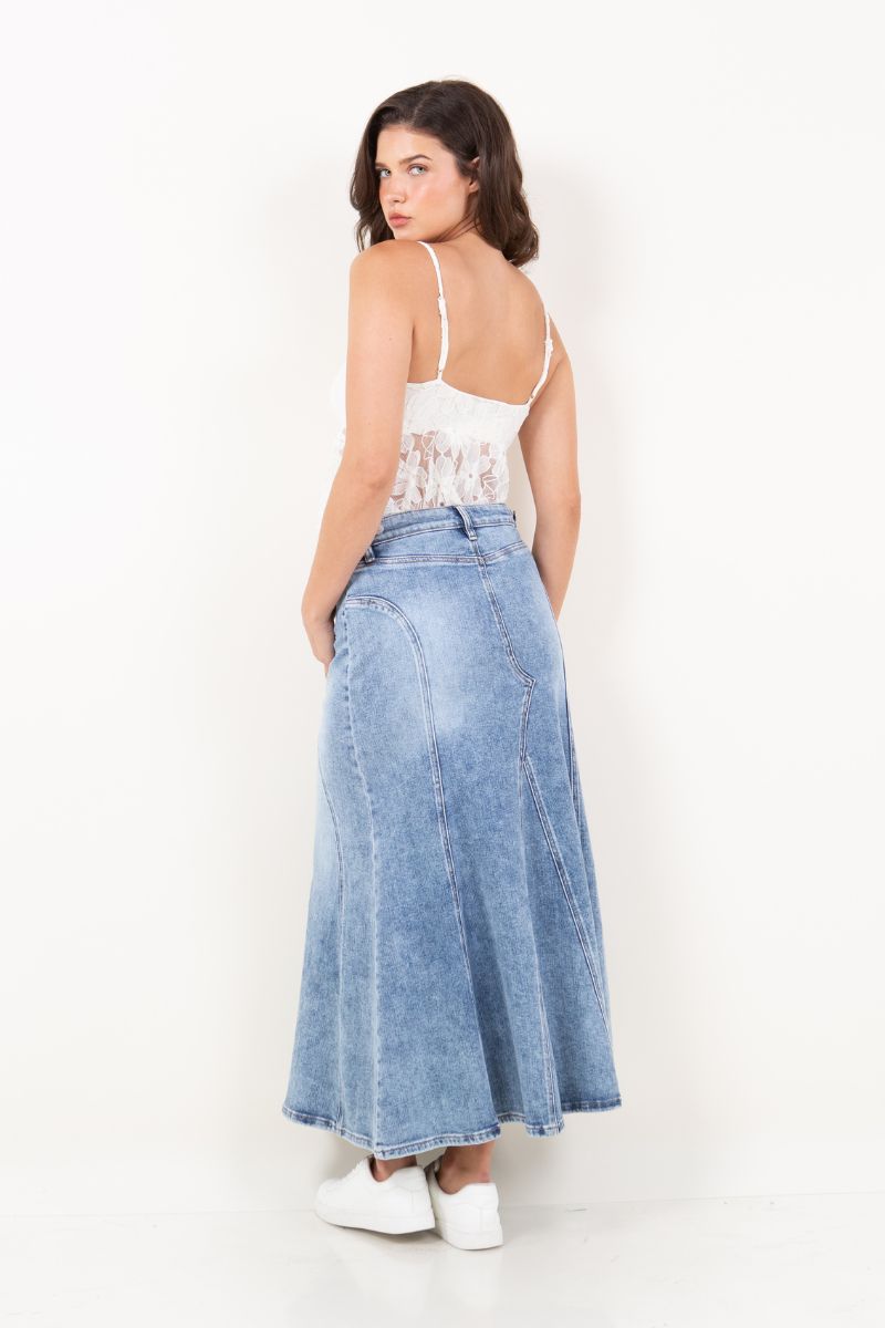 Kayla Denim Maxi Skirt