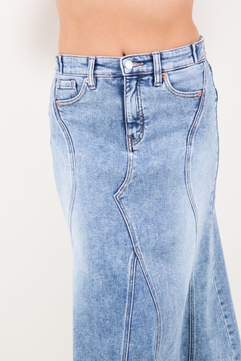 Kayla Denim Maxi Skirt