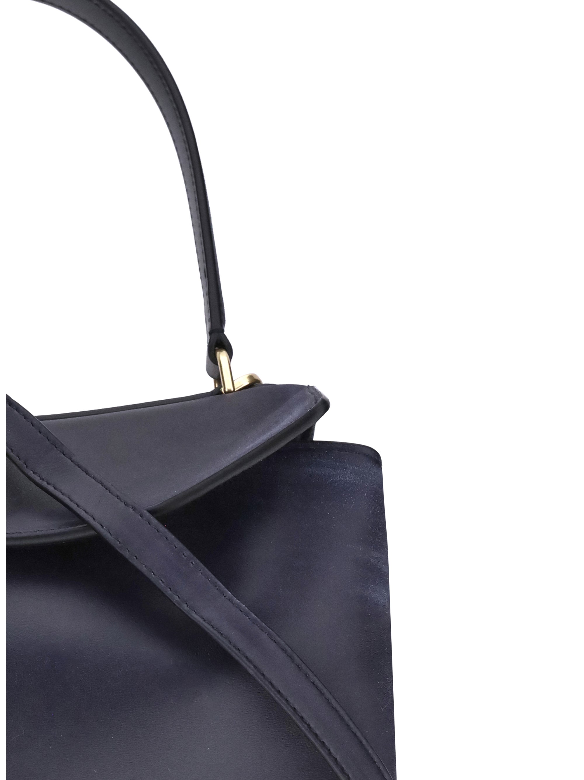 Balenciaga Women Rodeo Small Shoulder Bag In Used-Effect Leather