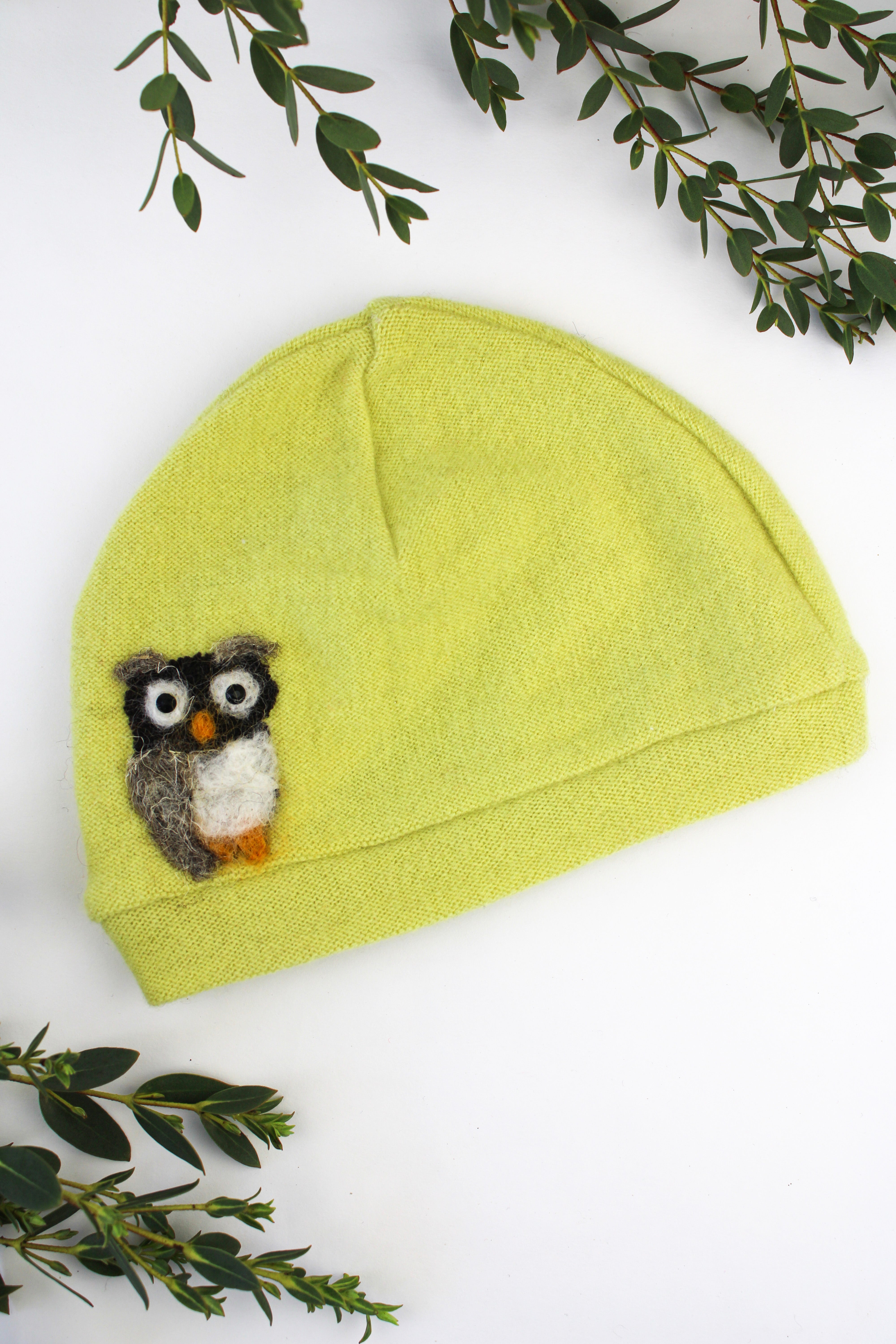 Owl Cashmere Hat - Baby