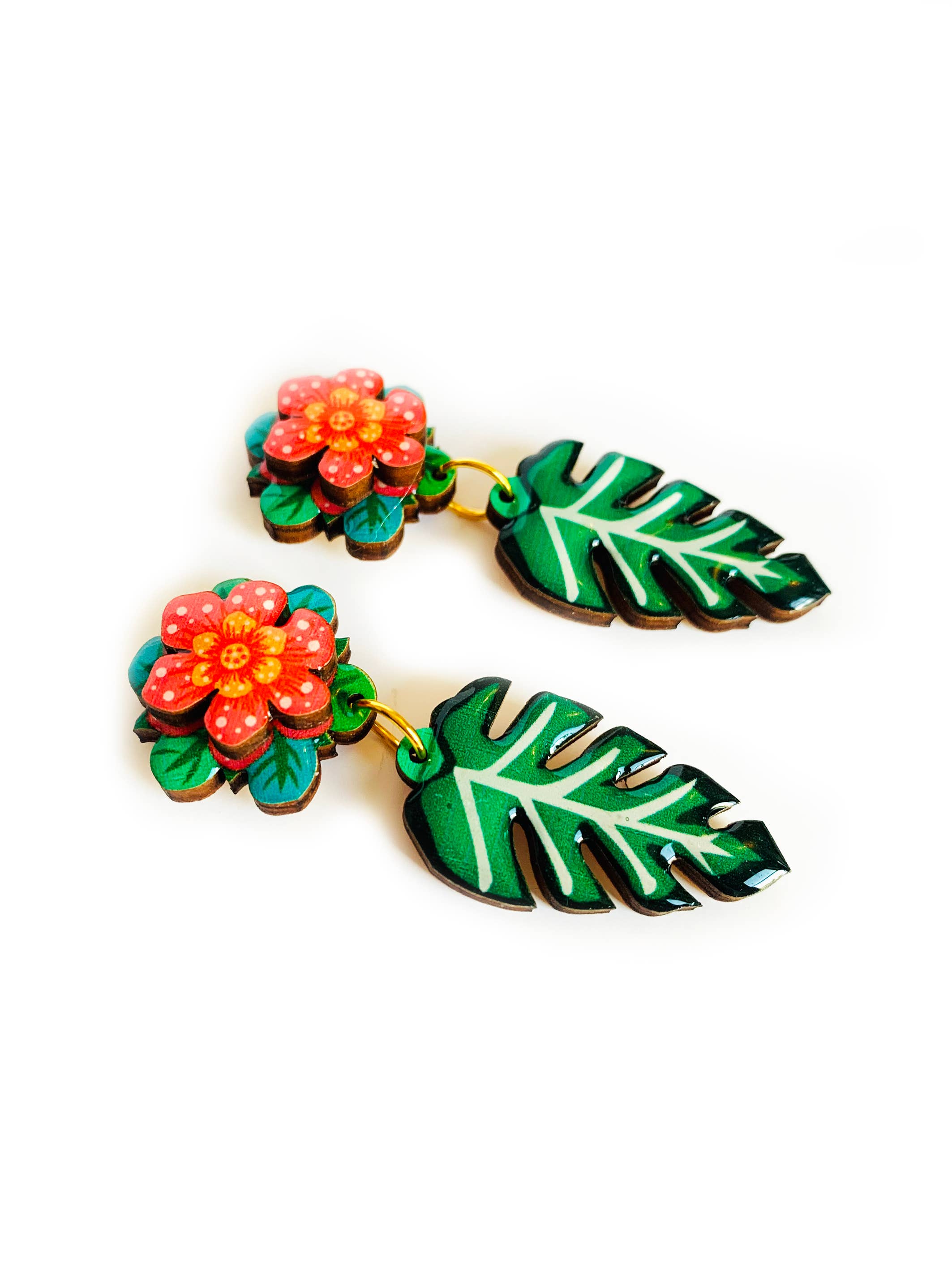 Tropical Flower Earrings by Rosie Rose Parker
