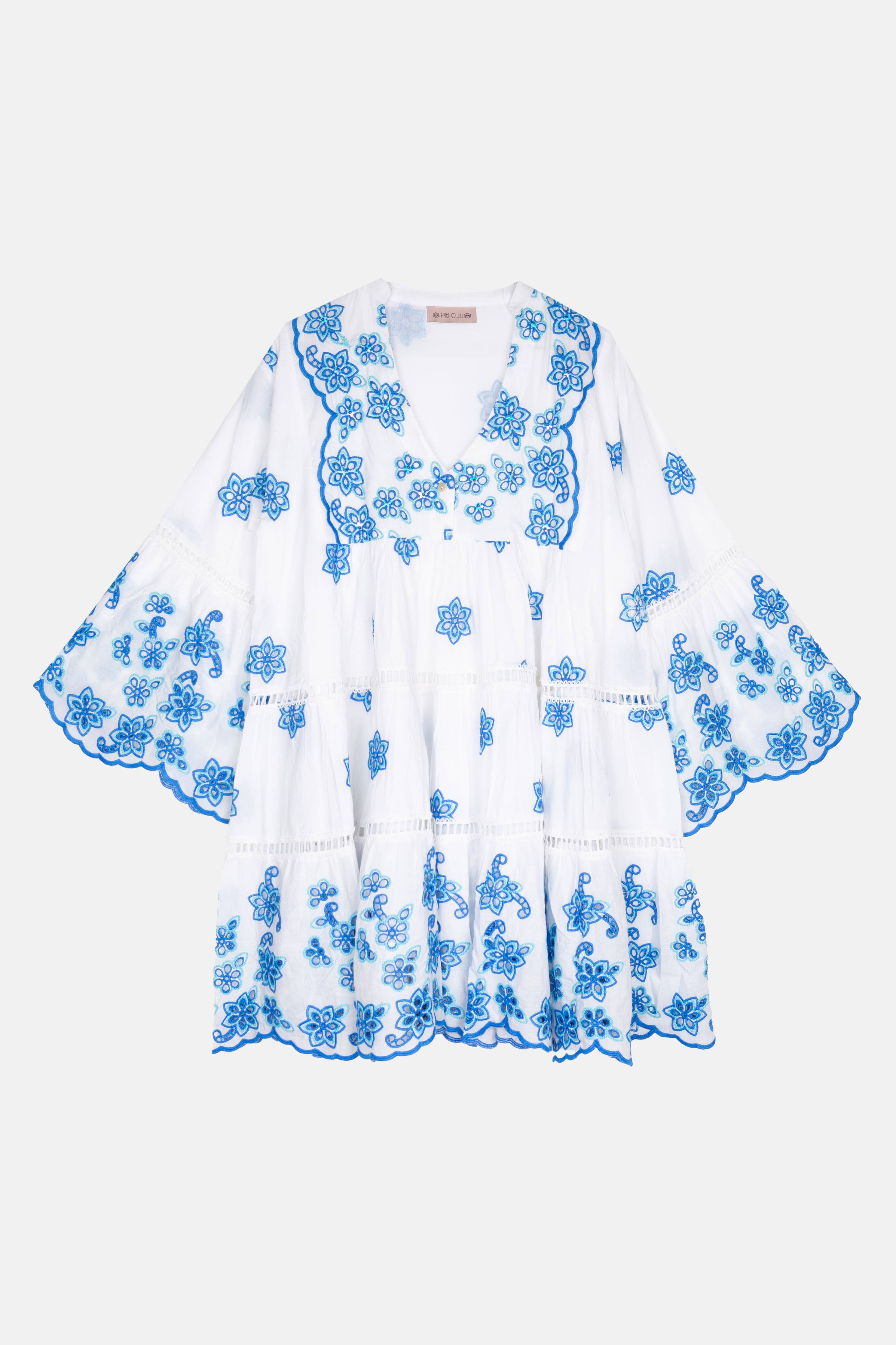 CRETA SHORT DRESS WITH LONG SLEEVES