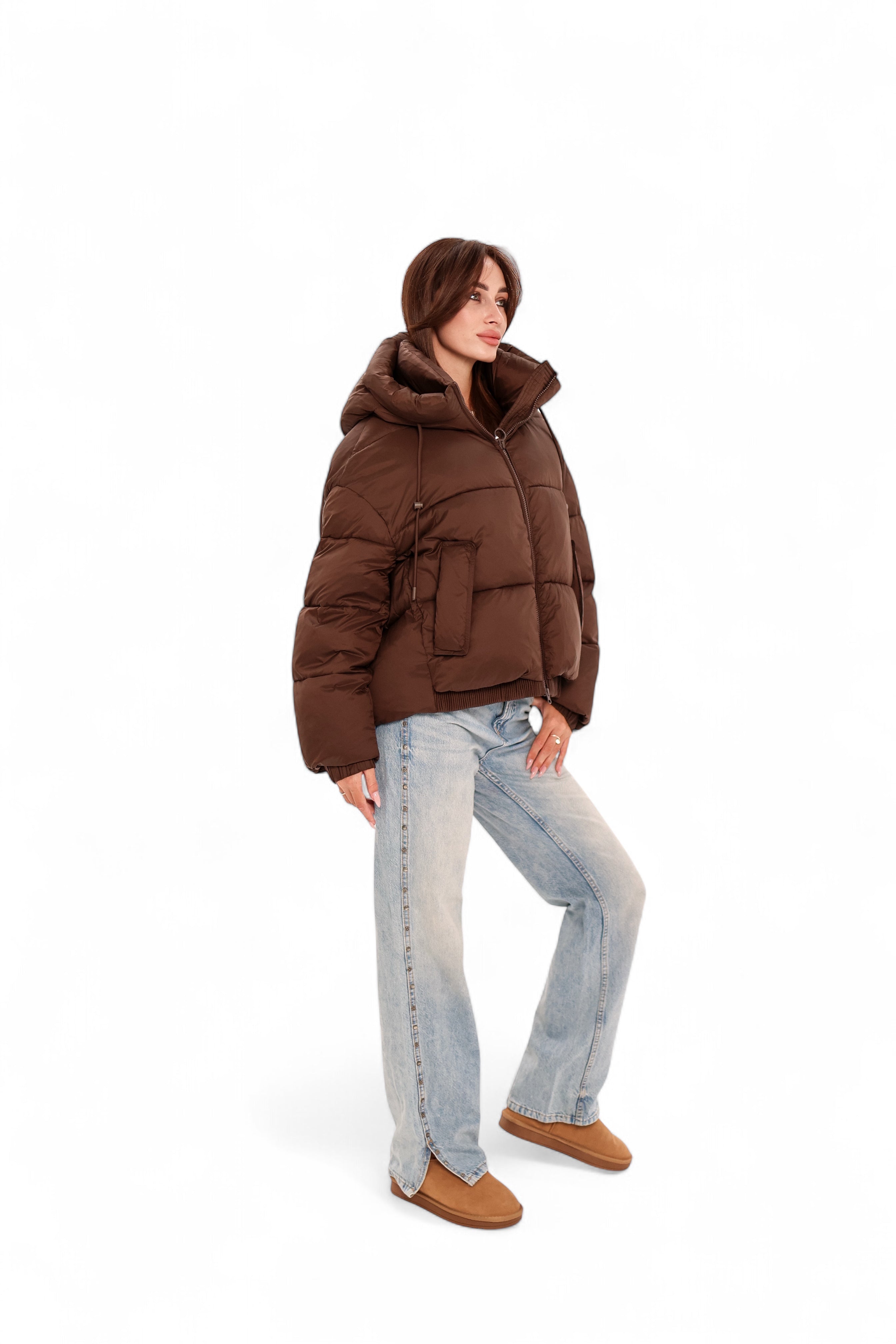 Dark Chocolate Insulated Bio-Down Jacket