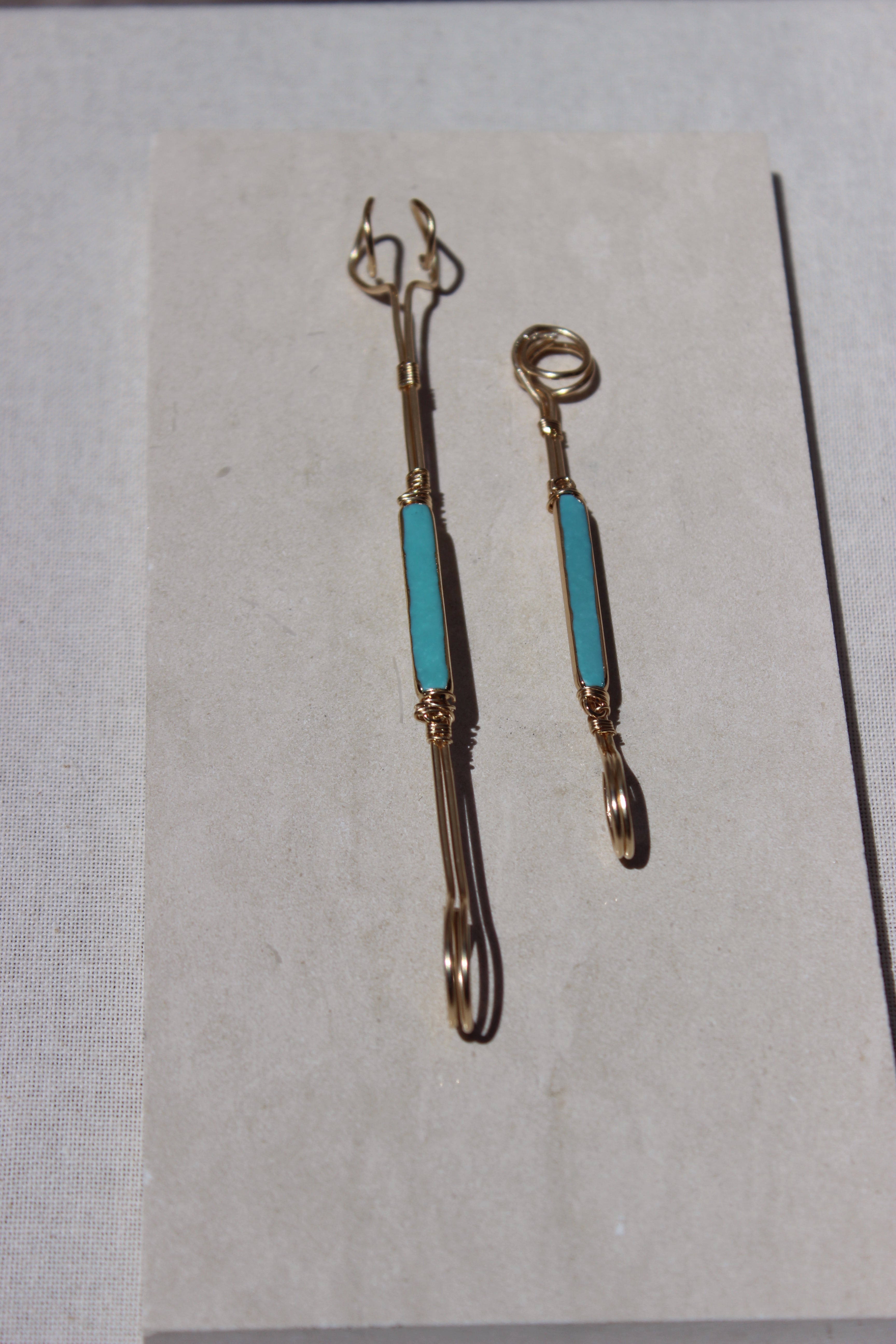 The Turquoise Bar Joint Holder by Toasted Jewelry