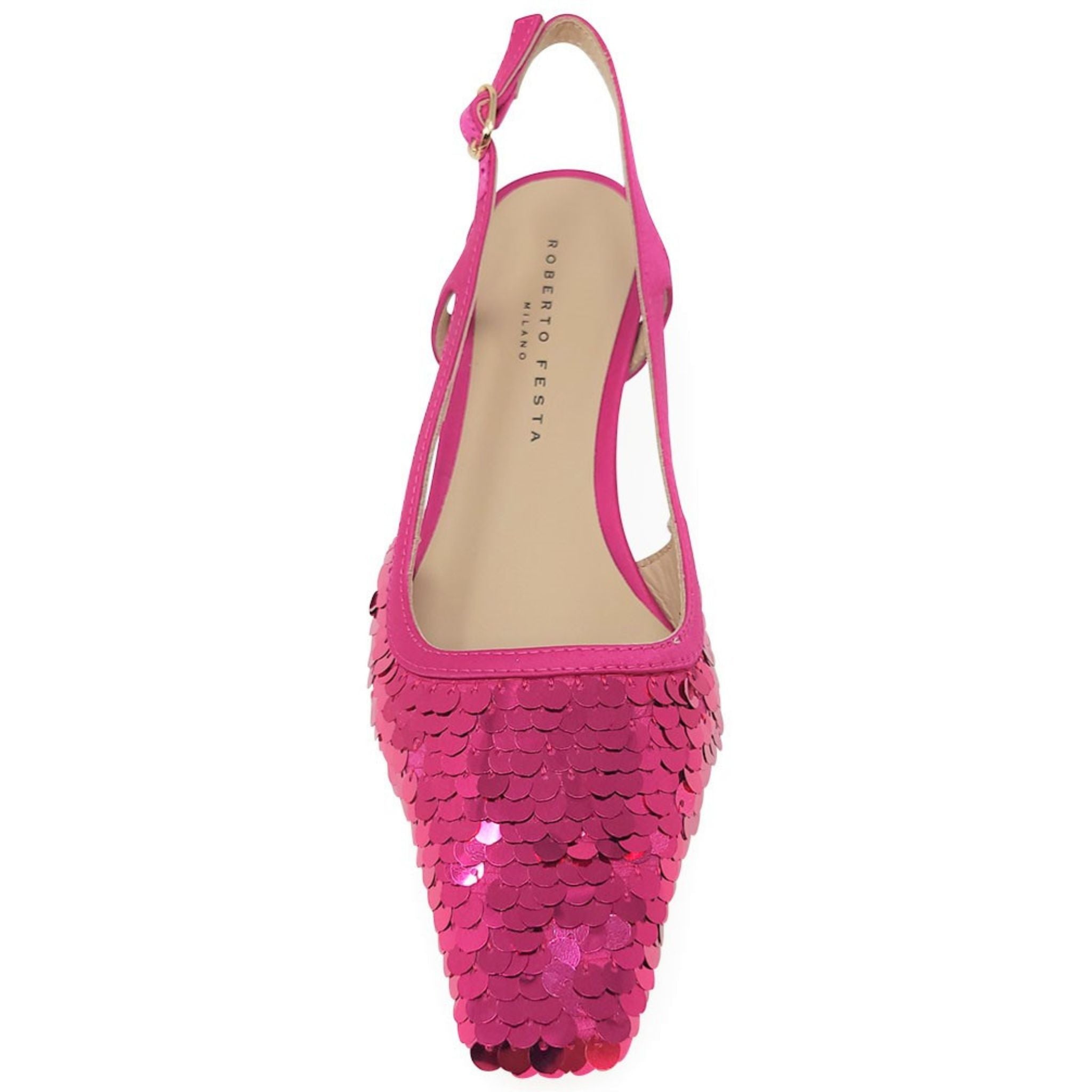 Roberto Festa Fuchsia Sequence Snip Slingback Heel