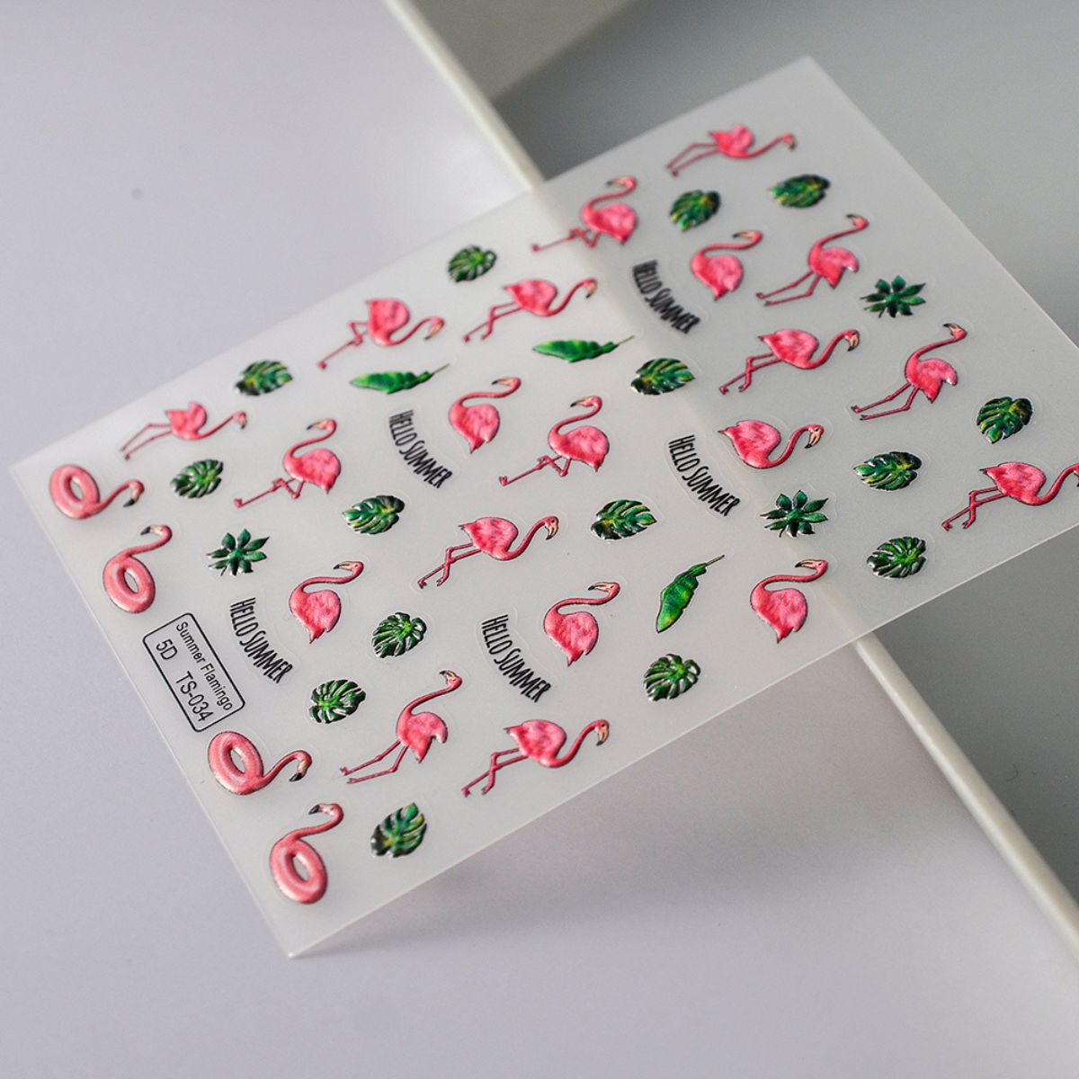 Summer Flamingo Nail Art Stickers