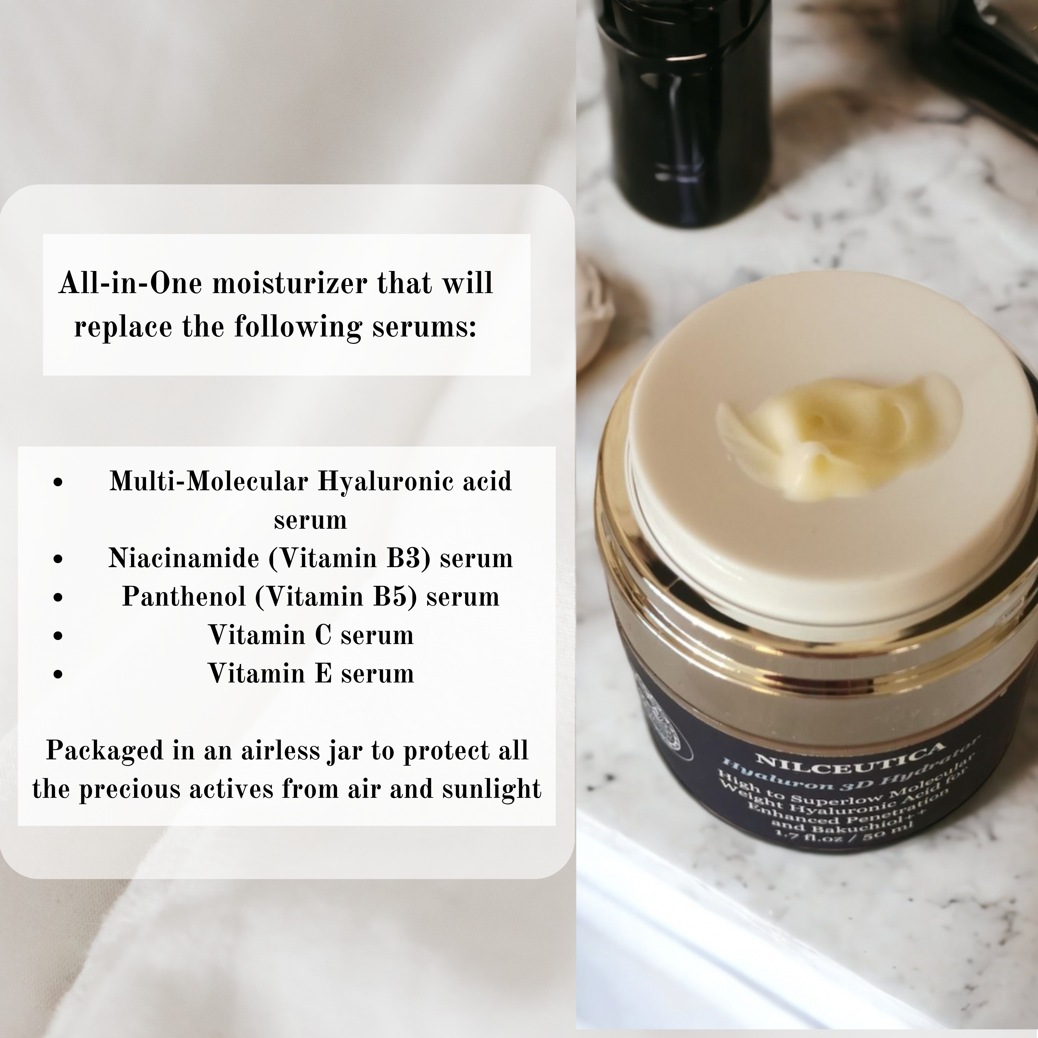 Hyaluron 3D Hydrator Multi Lamellar Emulsion The Advanced Response Face and Neck Cream-Serum