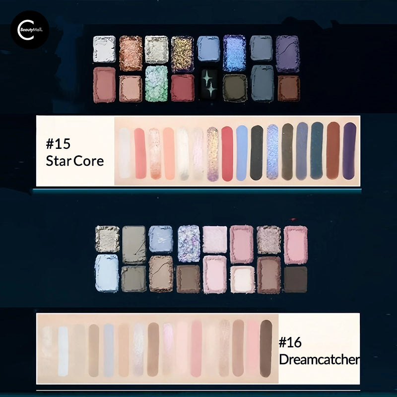 CHEERYEP (QIANYAN) 16-Color Natural Star Eye Shadow Palette - 16#Dreamcatcher