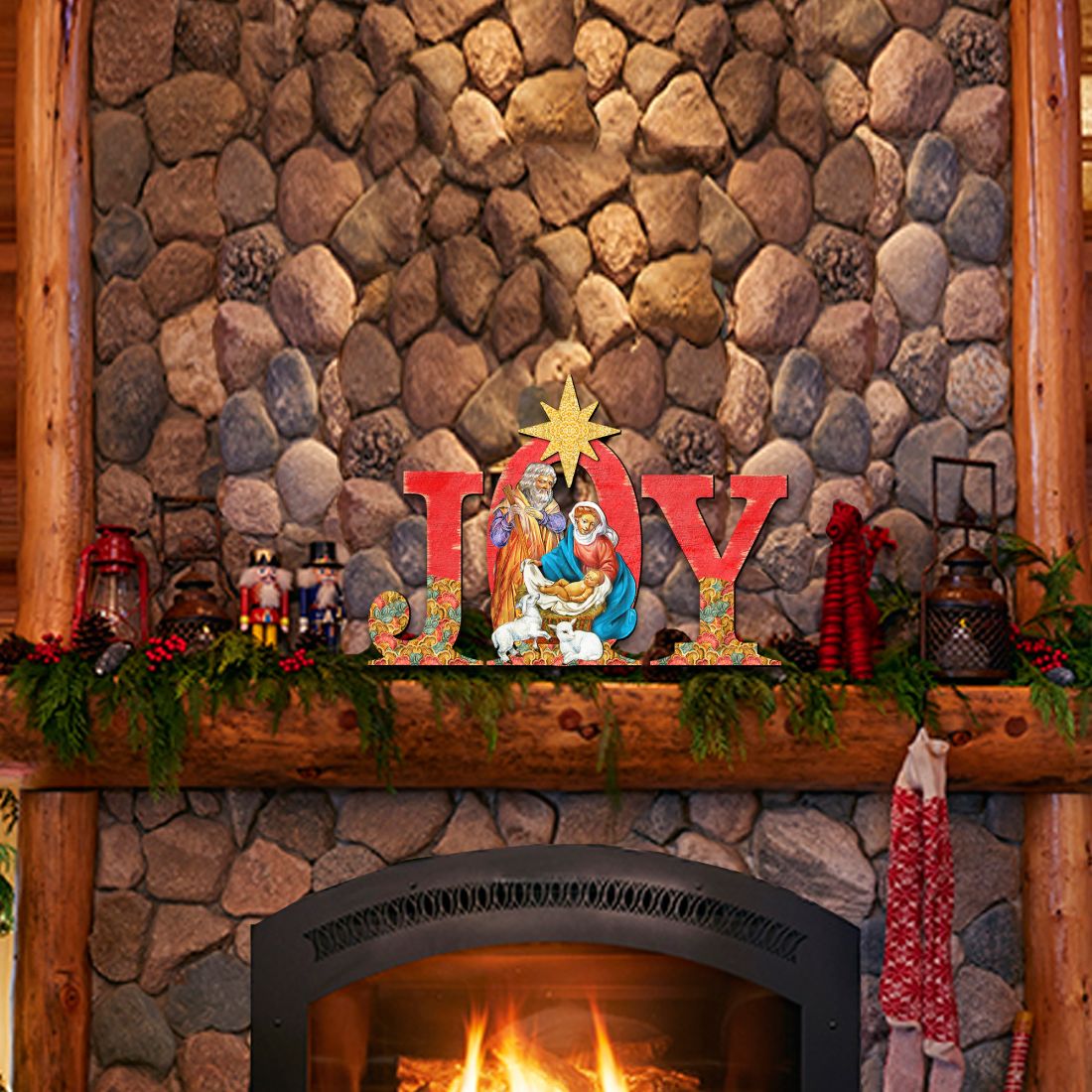 Regal Joy Nativity Christmas Nativity Door Decor by G. DeBrekht - Nativity Holiday Decor - 8121456H