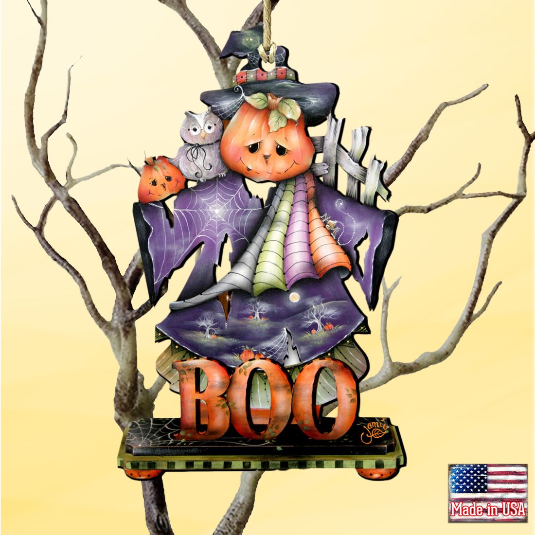 This Boos for You Wooden Ornaments by Jamie Mills-Price - Thanksgiving Halloween Decor - 8457407