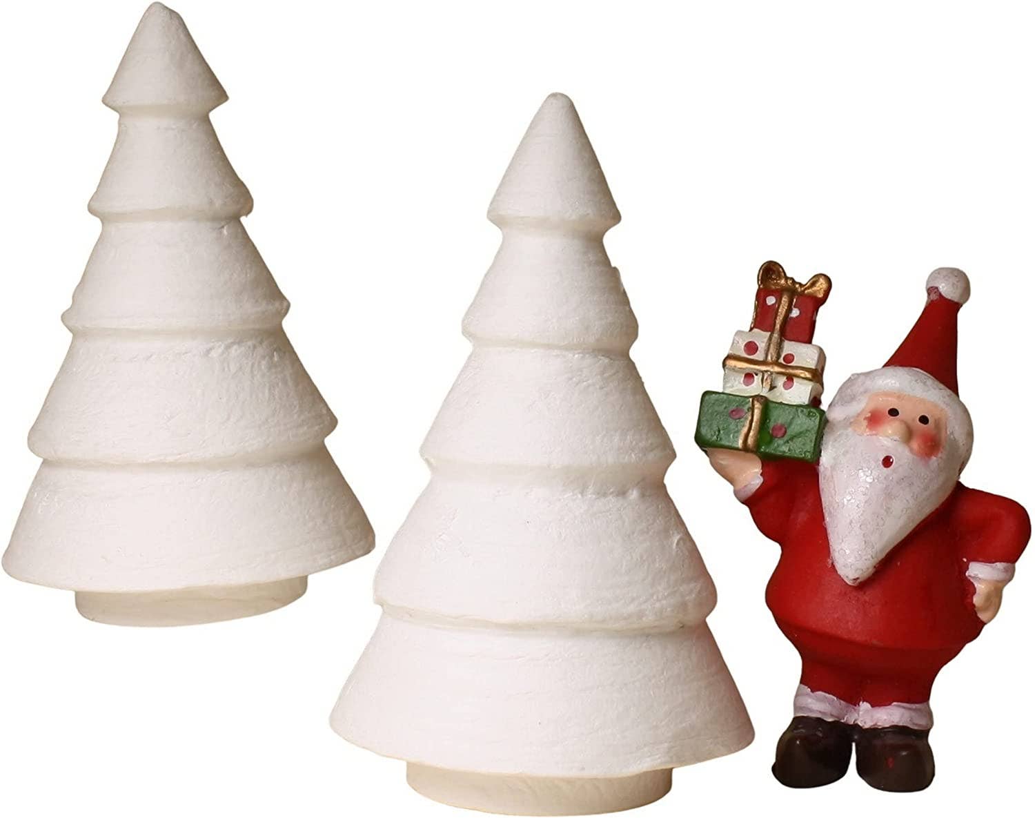 Christmas Trees - 2.5" German Spun Cotton - Set of 4
