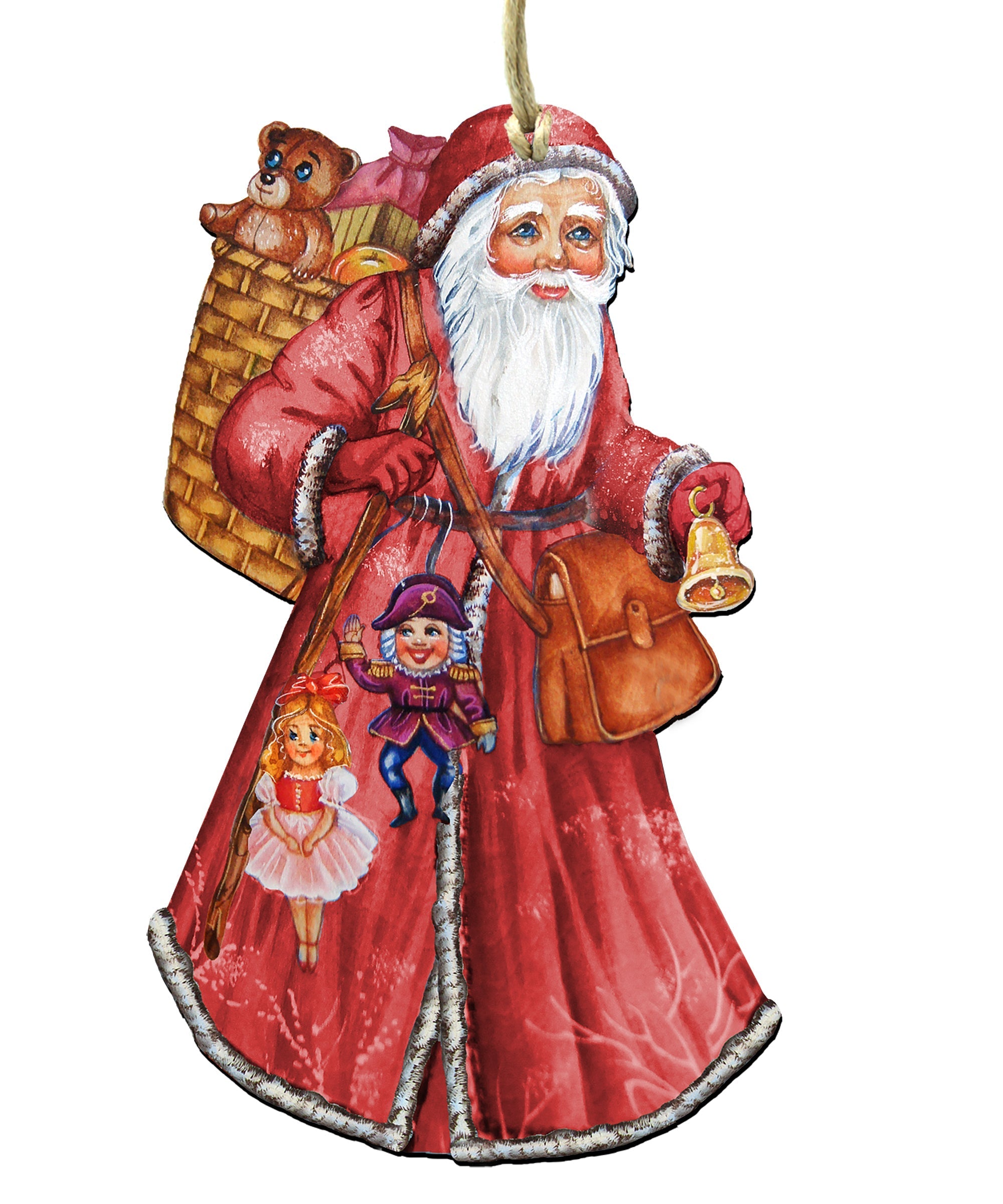 Saint Nick Christmas Door Decor by G. DeBrekht - Christmas Santa Snowman Decor - 8124120H