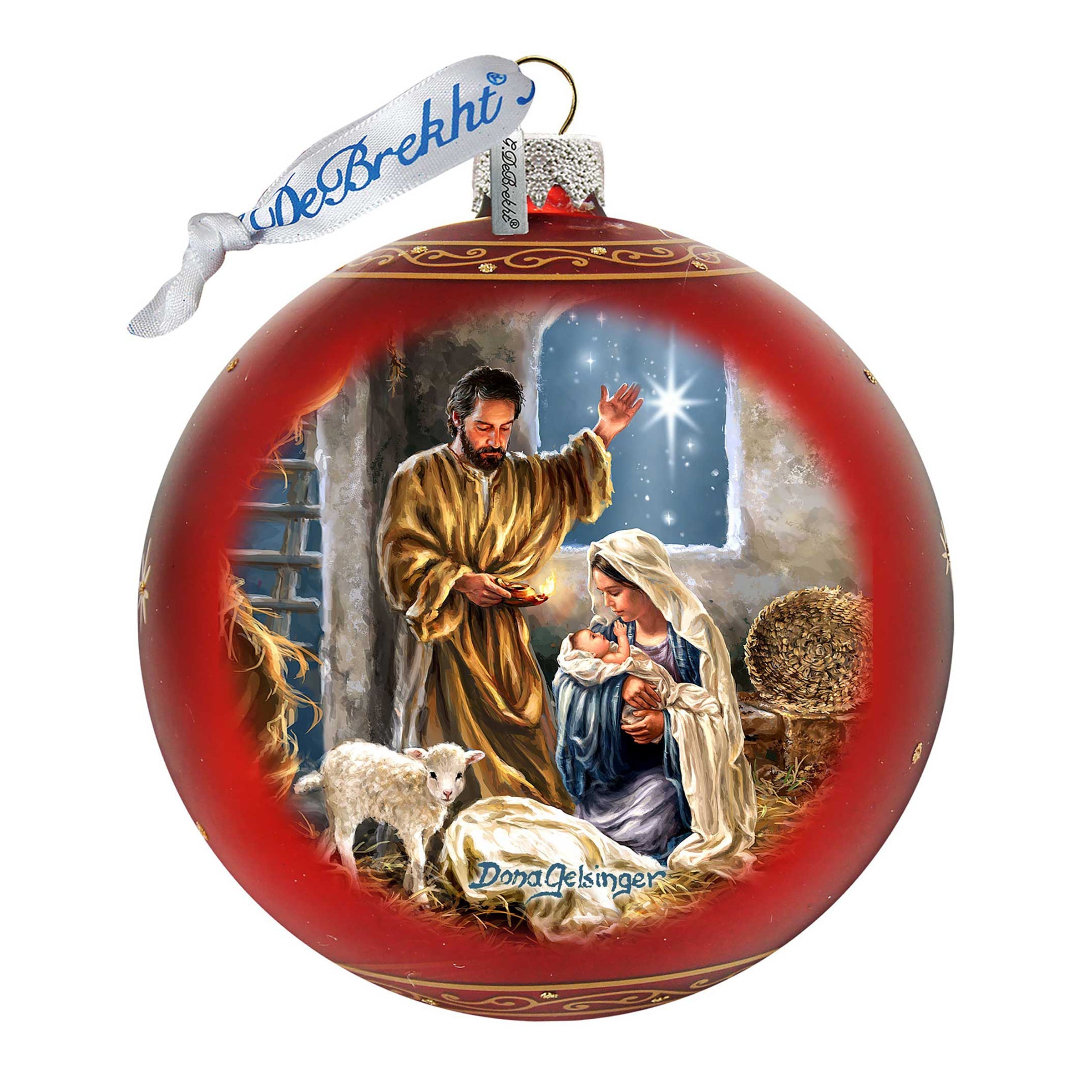 The Lamb of God Glass Ornament Limited Edition by D. Gelsinger - Easter Spring Decor - 73919-DG