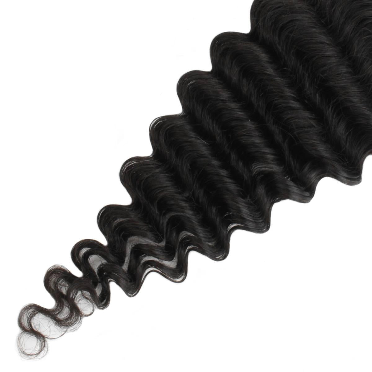 Deep Wave 4x4 Transparent Lace Human Hair Closure