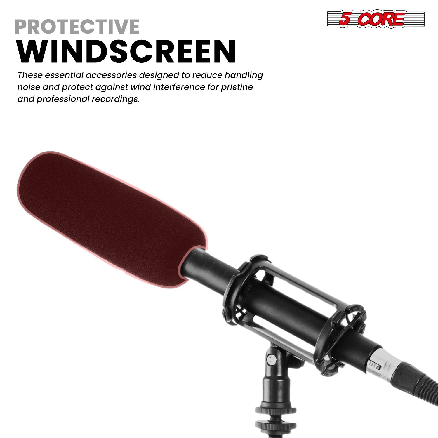 5 Core Boom Mic Professional Shotgun Microphone for Camera XLR Electret Condenser Interview Microfono for Reporter Video, Interview, Vlogging, Broadcast Mic - IM 320