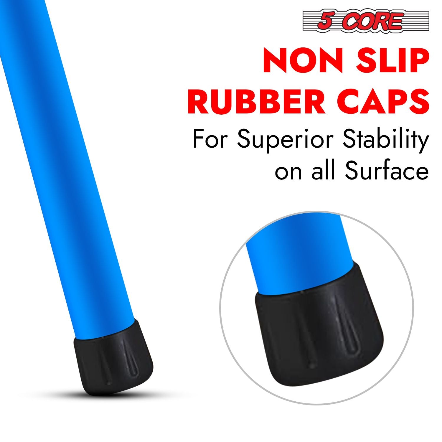 5 Core Speaker Stand 2Pcs Tripod Floor Tall Adjustable Up to 72 Inch DJ Studio Monitor Stands Pole Mount