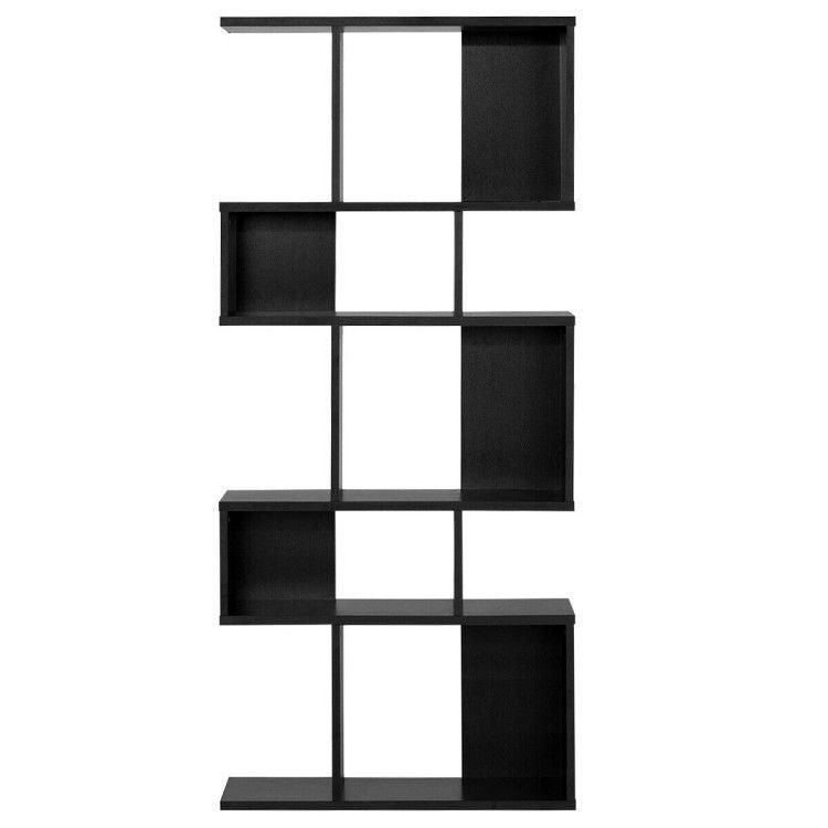 5 Cubes Ladder Shelf Corner Bookshelf Display Rack Bookcase