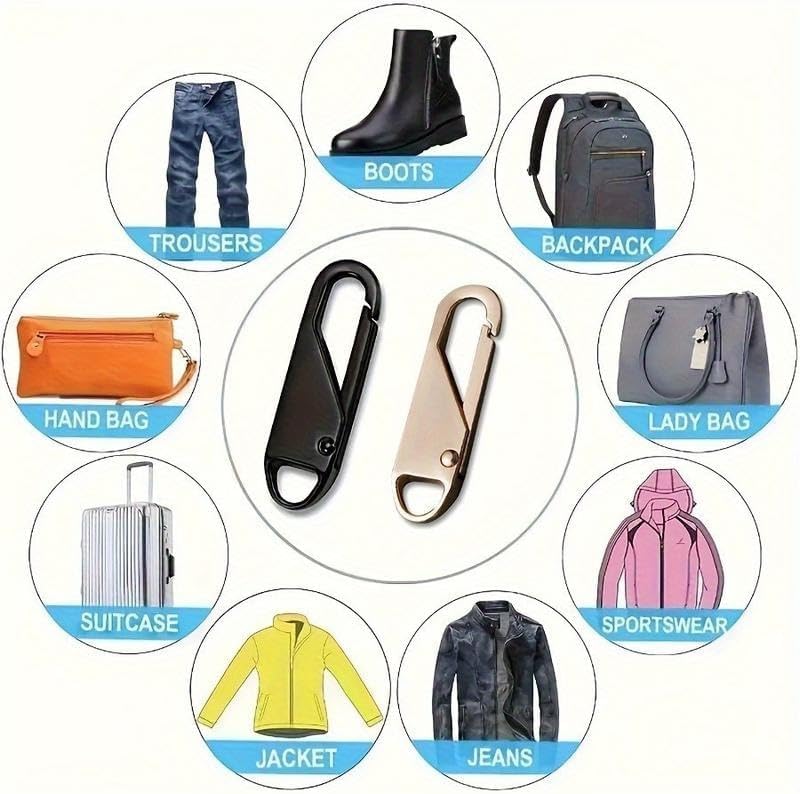 5 - Pack Removable Zipper Replacements, Quick Repair Kit for Luggage, Coats, Clothing & Shoes, Easy - to - Use Slider Head Accessory(Super Good qualiey)