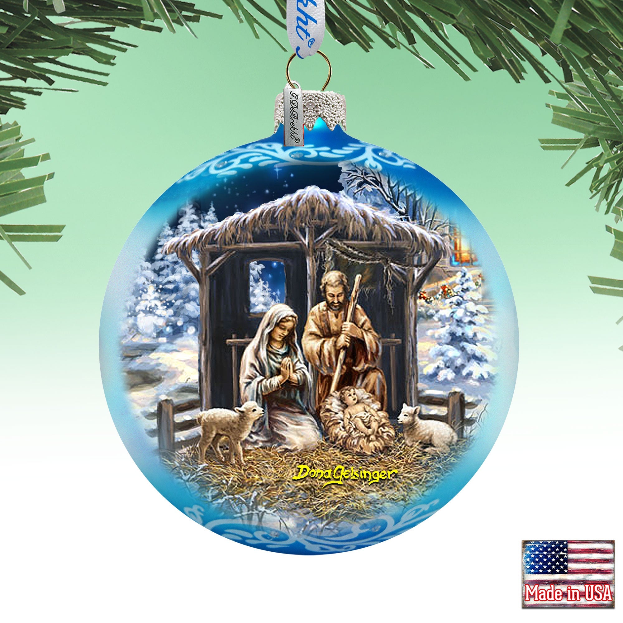 The Prince of Piece Glass Ornament Limited Edition by D. Gelsinger - Nativity Holiday Decor - 73913-DG