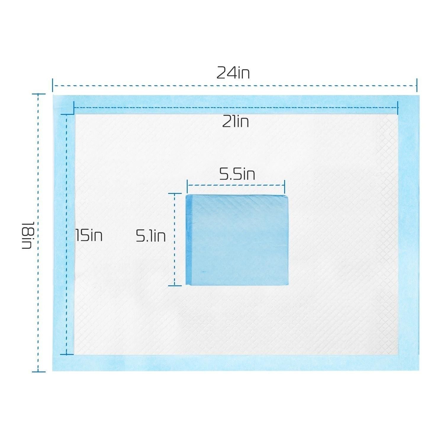 50Pcs/Set Dog Training Pads Puppy Pee Pads Cat Wee Mats 24x18In M