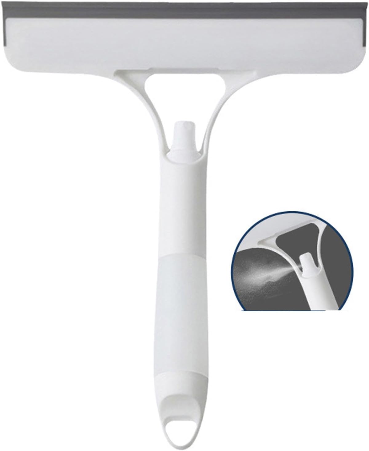 3 in 1 Window Cleaning Scraper Glass, 2025 New Squeegee for Shower Glass, Spray Away Cleaner Shower Squeegee for Glass Doors Brush - All-Purpose Squeegee for Window Cleaner Tool (Grey)