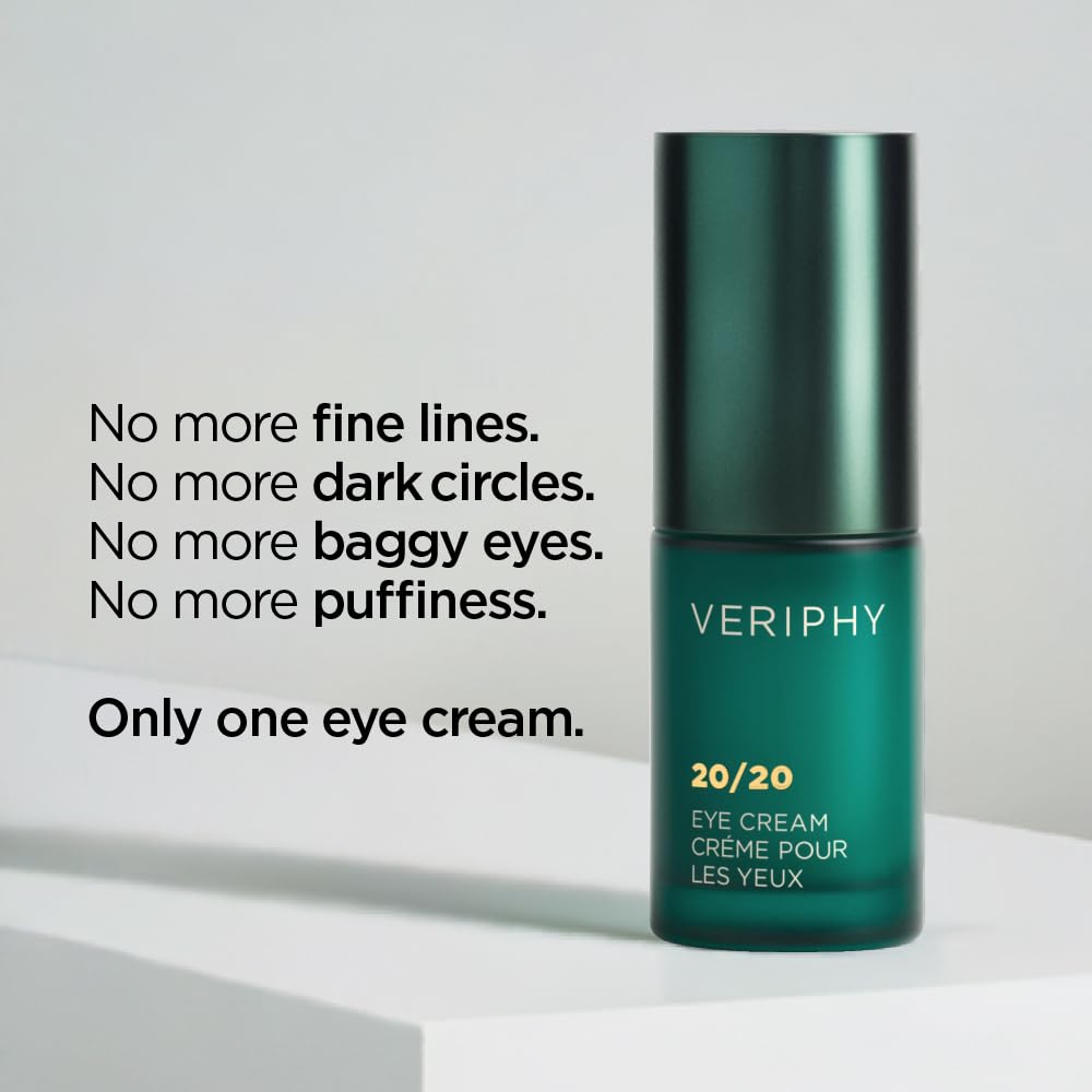 Veriphy 20/20 Eye Cream for Dark Circles and Puffiness | Vegan | Clean | Natural | Cruelty-free | Anti-Aging | Eye Cream for Wrinkles | Women in STEM