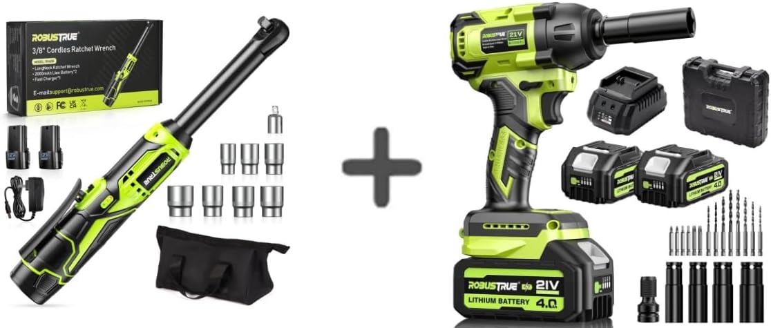 Cordless Ratchet Wrench RH60B+Impact Wrench RT550B