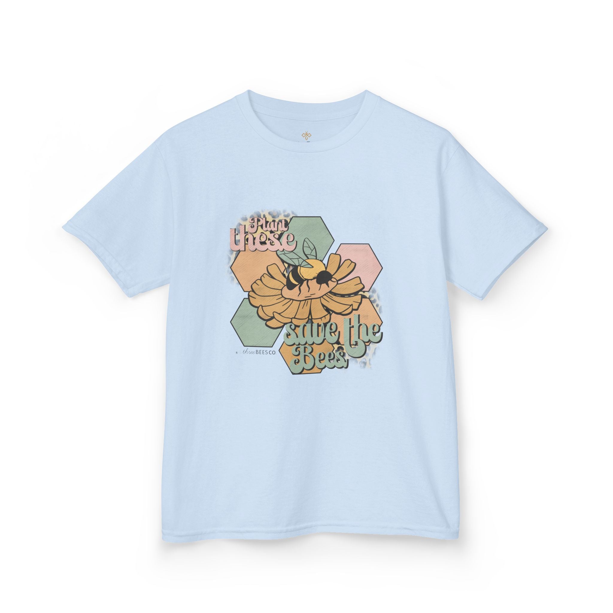 Kids Heavy Cotton Gildan 'Save the Bees' Graphic Hive Tee