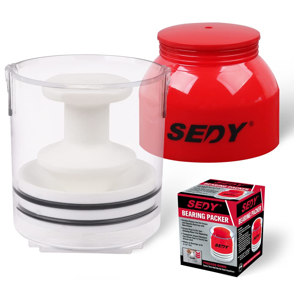 Premium Bearing Packer Kit, Handy Wheel Bearing Packer Tool Portable Wheel Bearing Grease Packer, Effortlessly Flushes Old Grease and Repacks Wheel Bearings