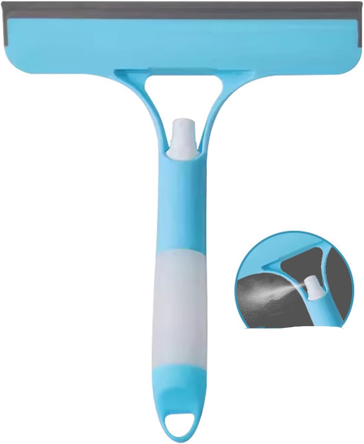 3 in 1 Window Cleaning Scraper Glass, 2025 New Squeegee for Shower Glass, Spray Away Cleaner Shower Squeegee for Glass Doors Brush - All-Purpose Squeegee for Window Cleaner Tool (Grey)