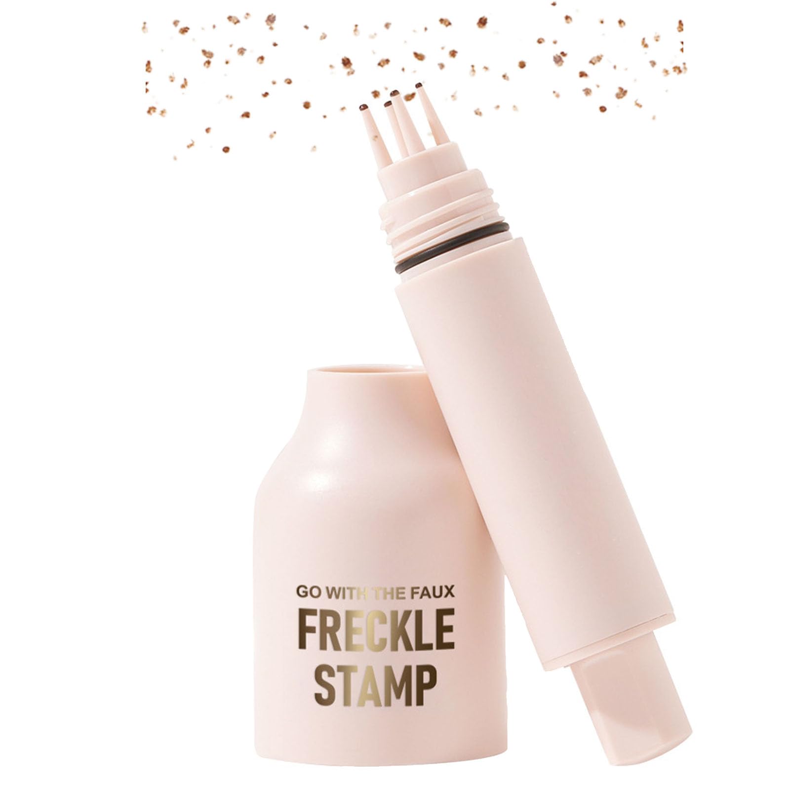 ARCHIDATE Faux Freckle Stamp Pen, Waterproof Fake Freckles Stain Marker with 5-Point Precision Freckle Stamp Cushion, Quick Dry, Long Lasting Freckles Natural Sunkissed Makeup (Light)