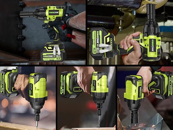 High Capacity 4.0Ah Battery for Impact Wrench, Long-Lasting Performance, Perfect Compatibility, Easy to Use, Universal for DIY and Professional Works