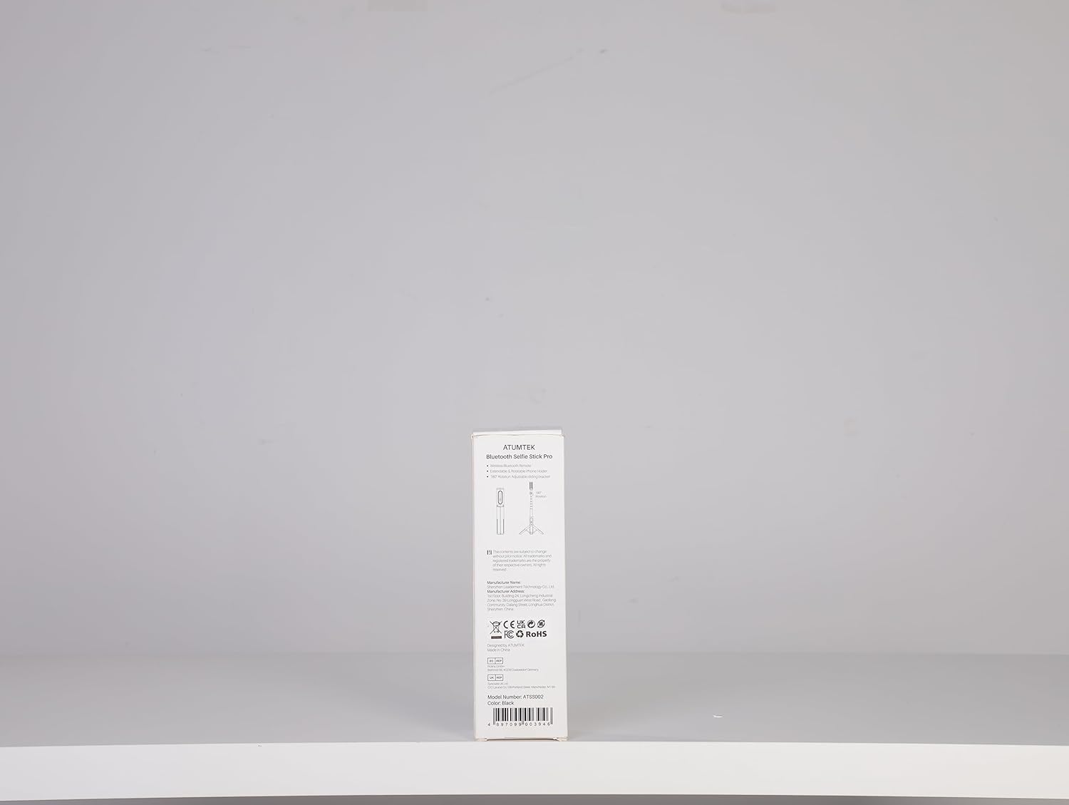 ATUMTEK Selfie Stick Tripod, 3-in-1 Extendable Aluminum Phone Tripod with Detachable Bluetooth Remote, Compatible with iPhone 17/16/15/14/13/12/11/11 Pro/XS Max/XR and Samsung Smartphones, Black