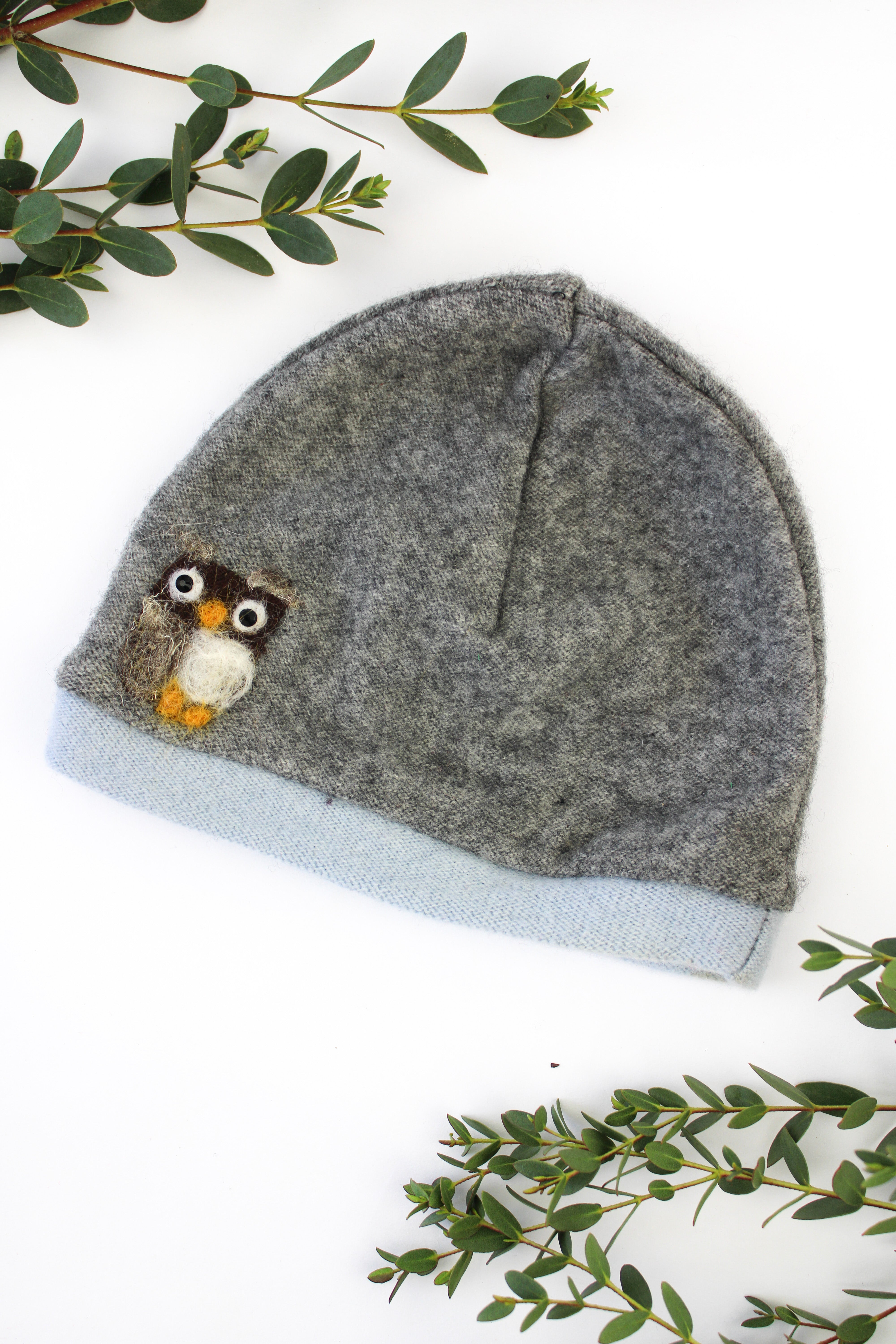 Owl Cashmere Hat - Baby